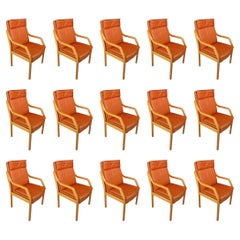 Modern Armchairs in Cognac Leather by Walter Knoll, 1970s