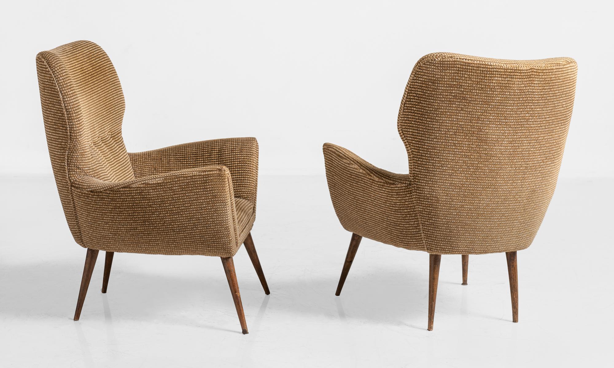 Mid-Century Modern Modern Armchairs, Italy, circa 1950