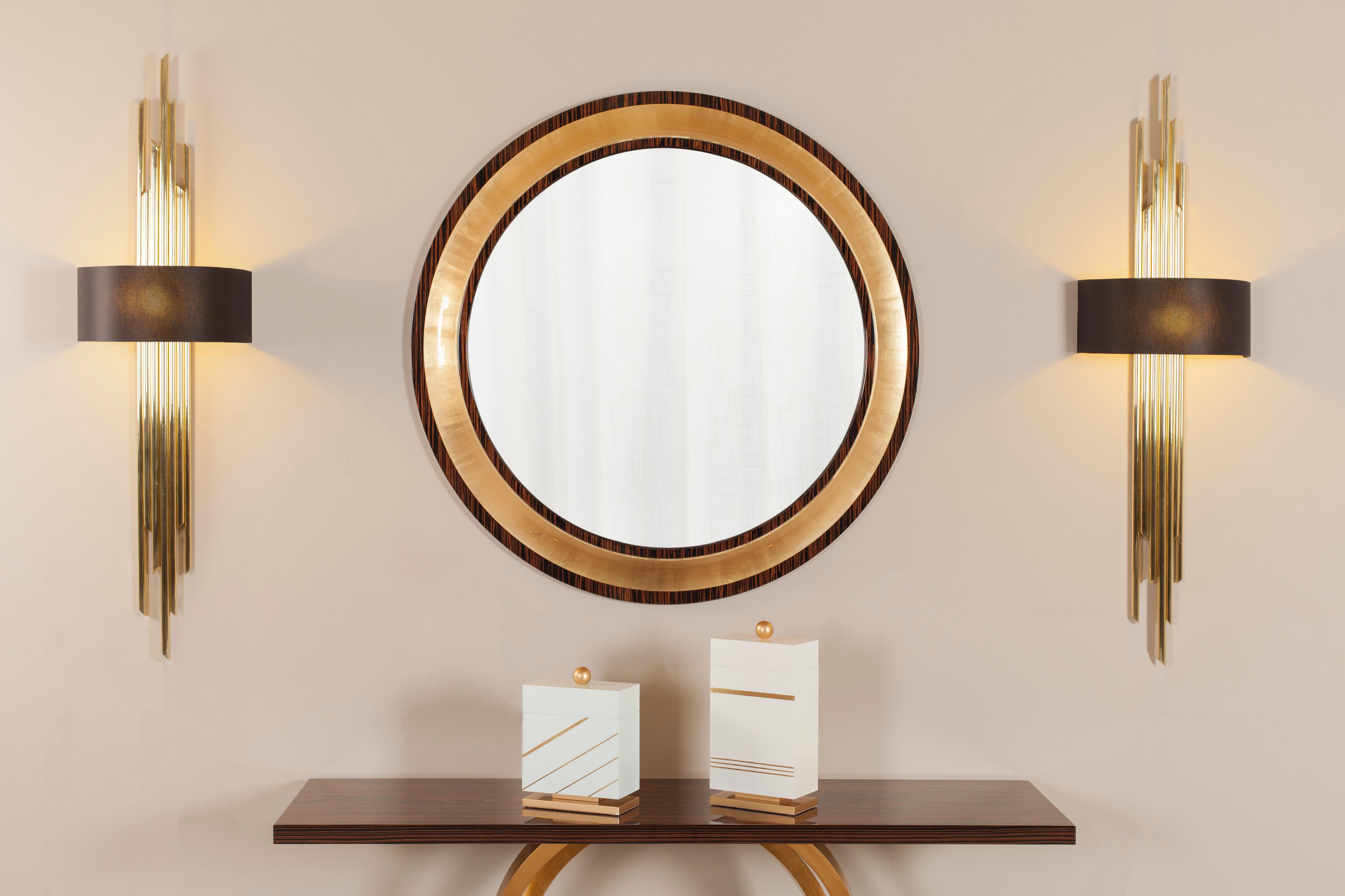 Art Deco Armilar Konsolentisch, Ebenholz, Blattgold, Handarbeit Portugal, Greenapple im Angebot 8