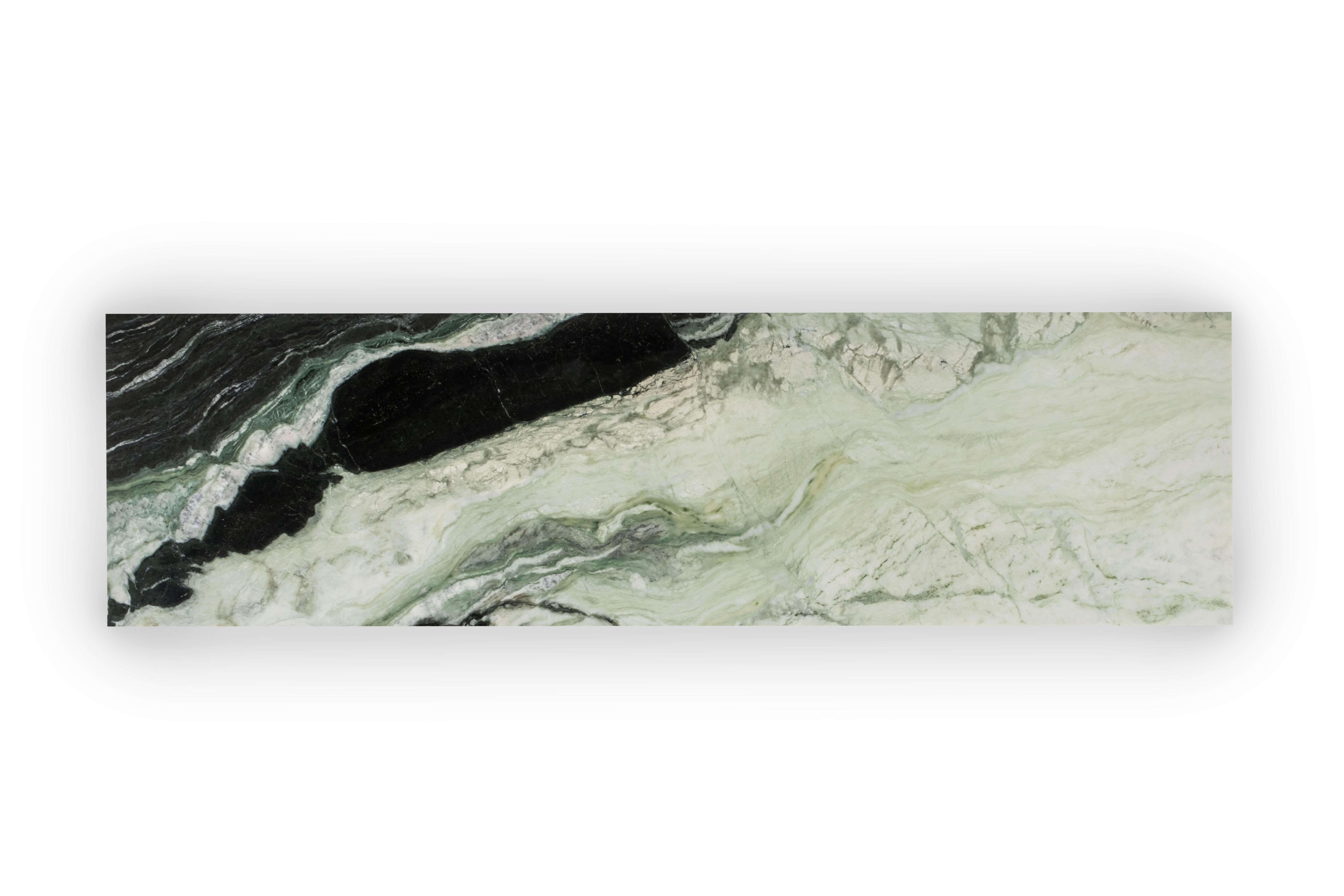 Art Deco Armilar Console Table, Green Jade Marble, Handmade by Greenapple In New Condition For Sale In Lisboa, PT