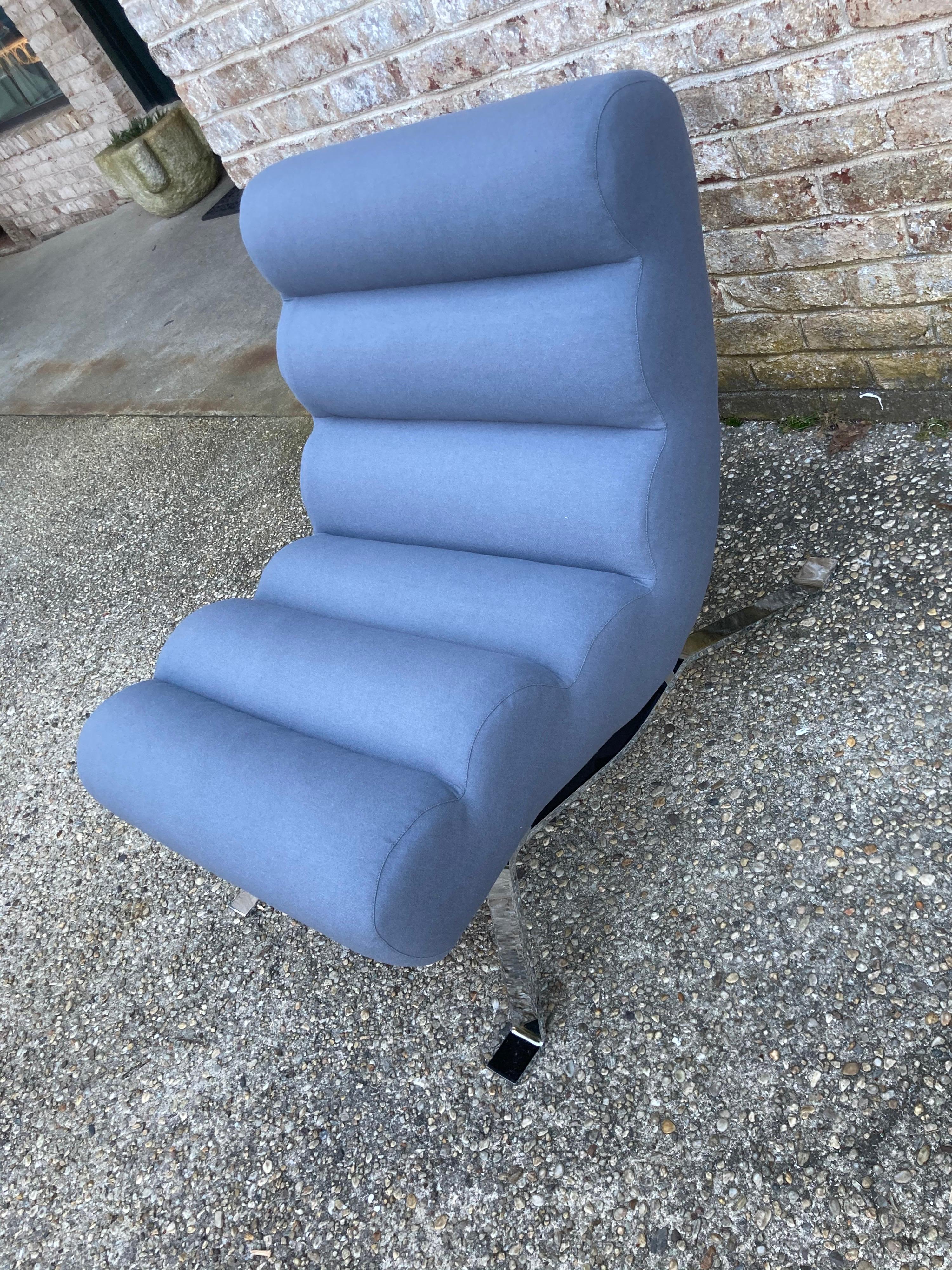 Modern Armless Lounge Chair In Excellent Condition For Sale In East Hampton, NY