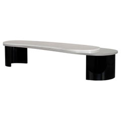 Modern Armona Coffee Table, Marble Stainless Steel, Handmade Portugal Greenapple