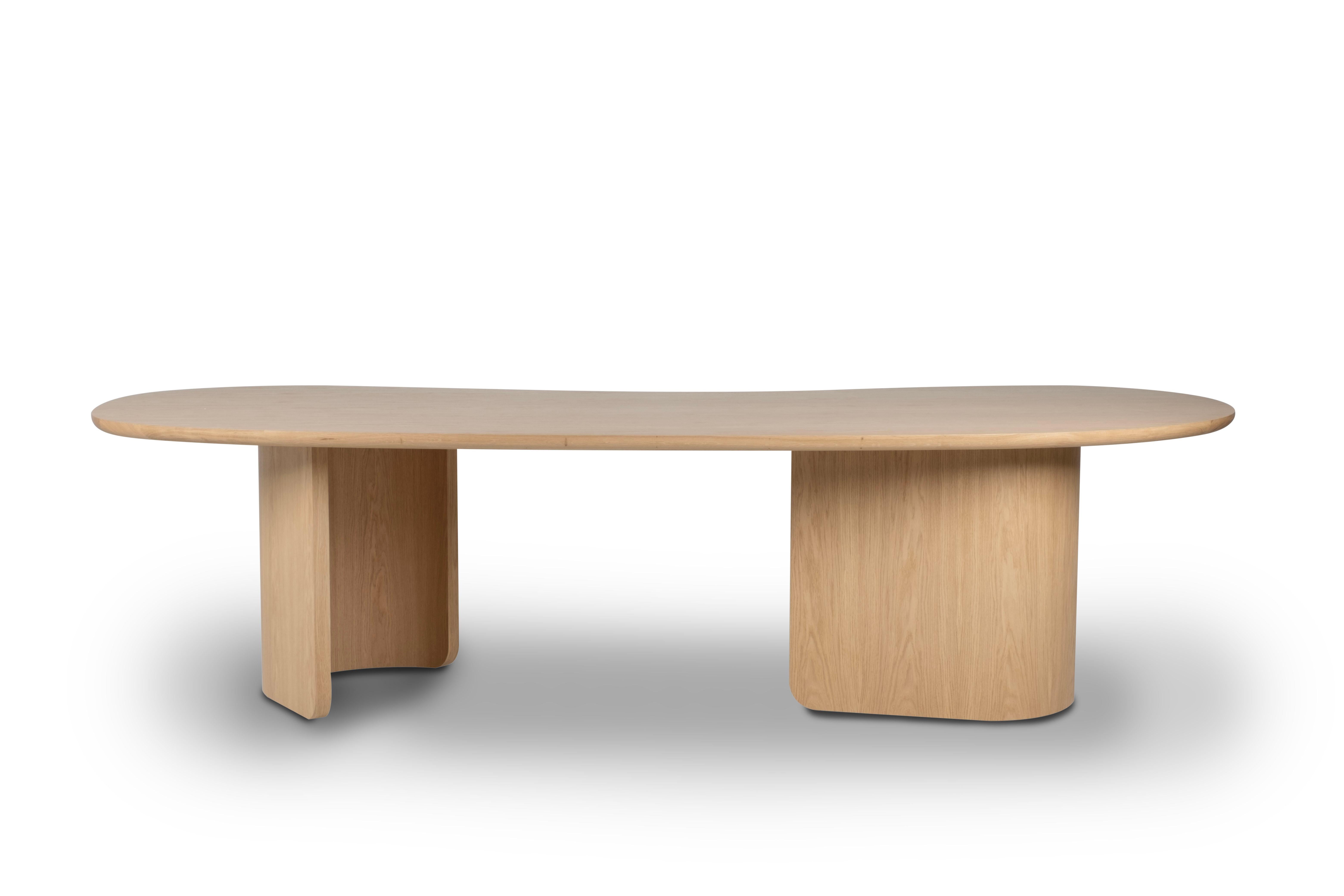 Hand-Crafted Modern Armona Dining Table, American Oak, Handmade in Portugal by Greenapple For Sale
