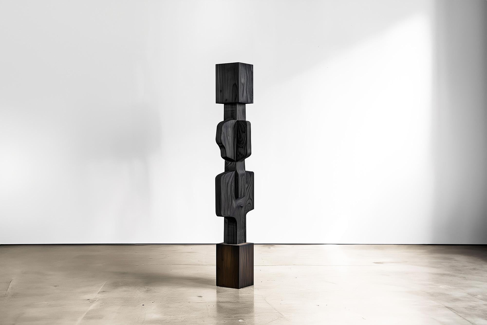 Mid-Century Modern Modern Art Burn Wood Abstract Unseen Force No35 by Joel Escalona For Sale
