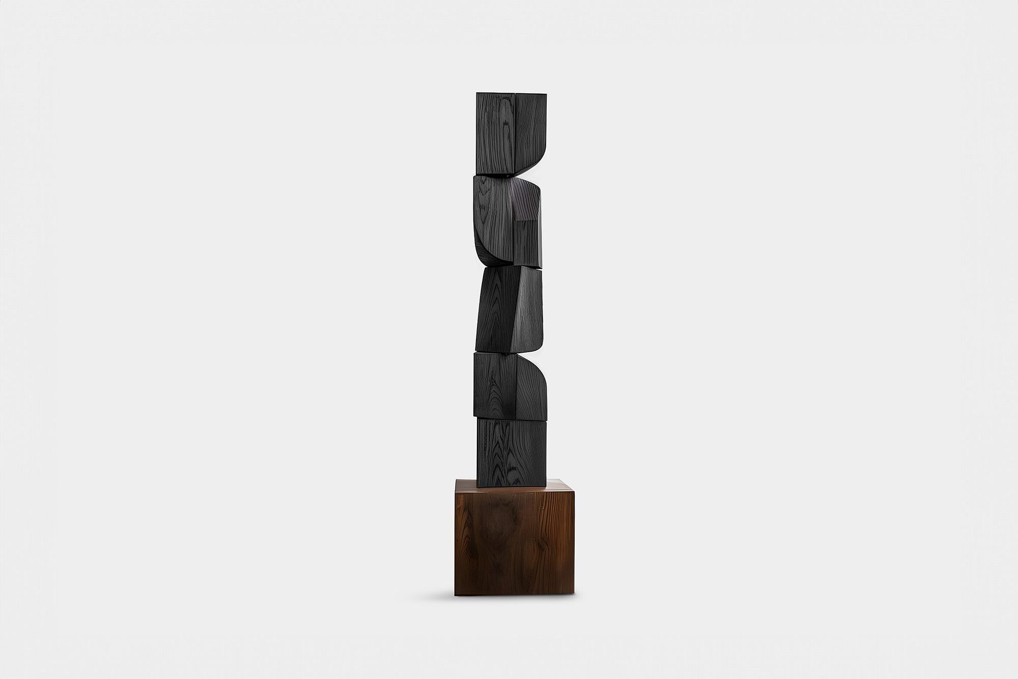 Modern Art Burn Wood Unseen Force No43 Abstract by NONO
———
This monolithic sculpture, designed by the talented Artist Joel Escalona, is a towering example of beauty in craftsmanship. Hand and digital machine made; the standing sculpture stands tall