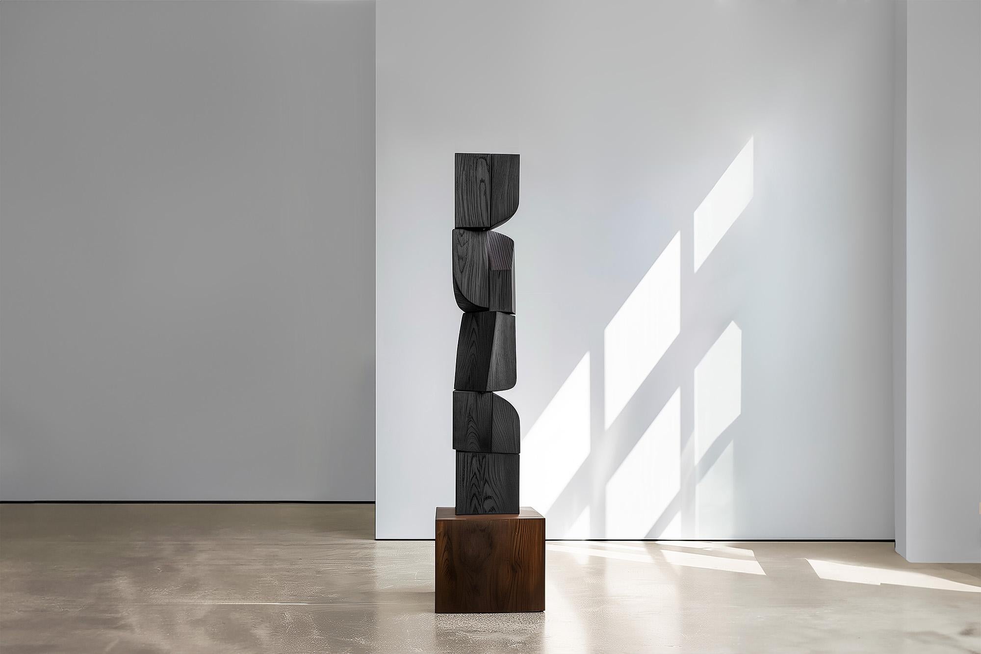 Mid-Century Modern Modern Art Burn Wood Unseen Force No43 Abstract by NONO For Sale