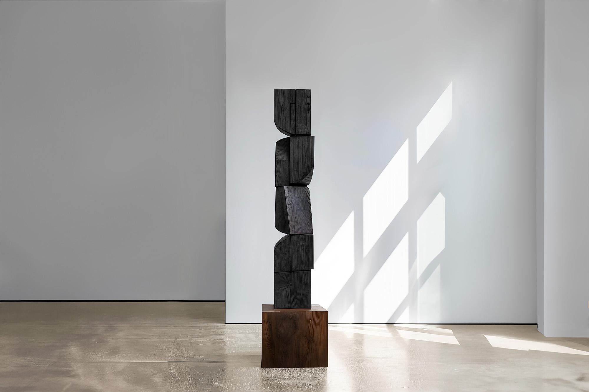 Mexican Modern Art Burn Wood Unseen Force No43 Abstract by NONO For Sale