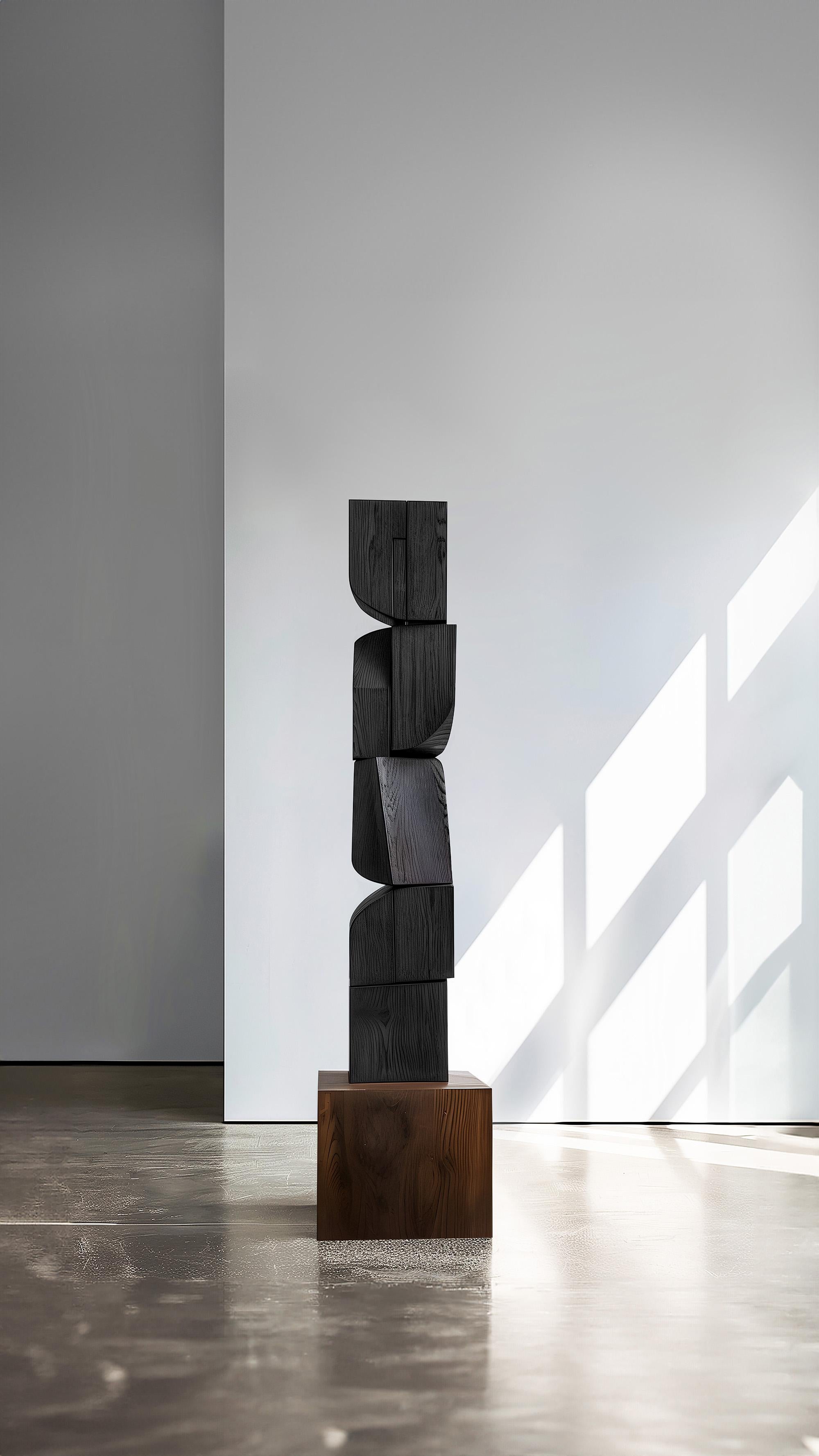 Modern Art Burn Wood Unseen Force No43 Abstract by NONO In New Condition For Sale In Ciudad de México, CDMX