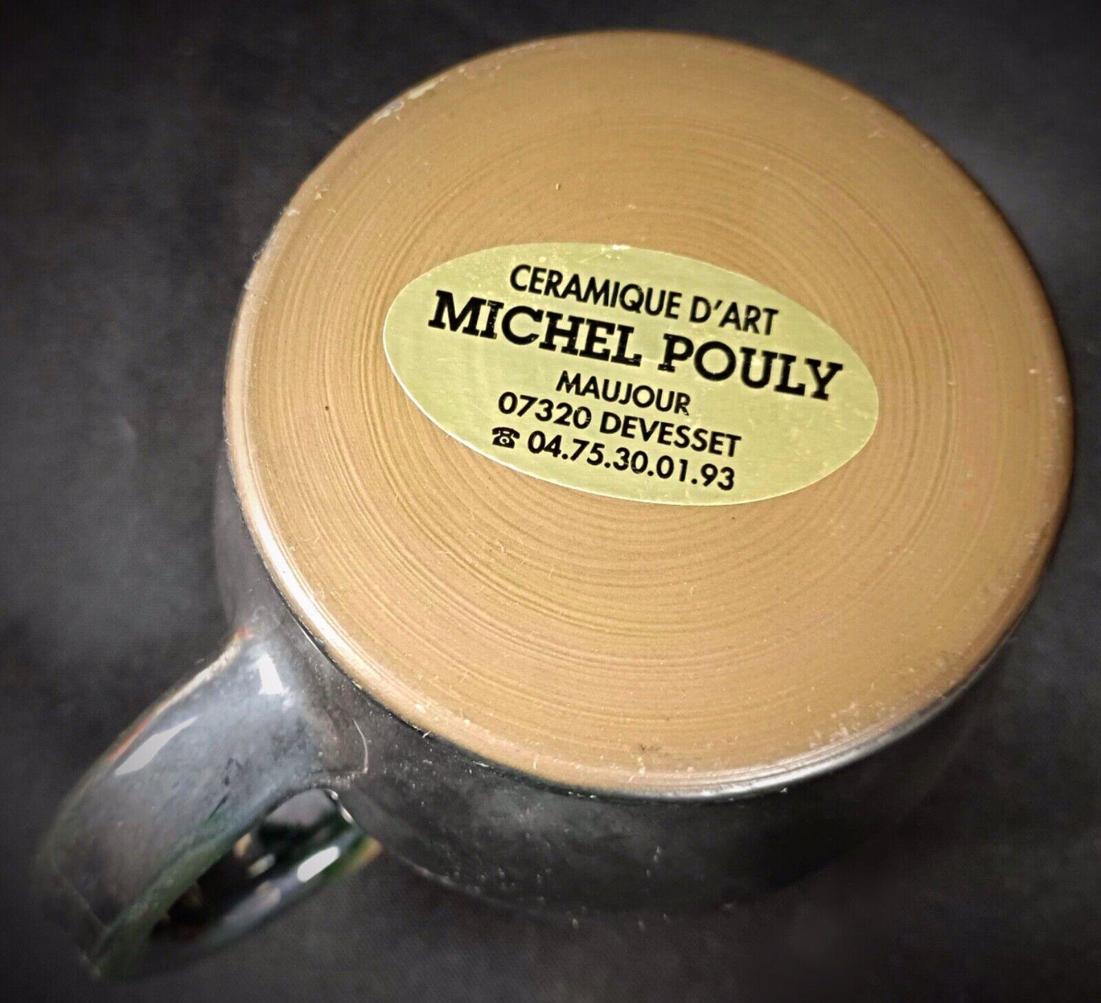 Jarra de cerámica de arte moderno firmada por Michel Poully - 2Y126 siglo XX en venta