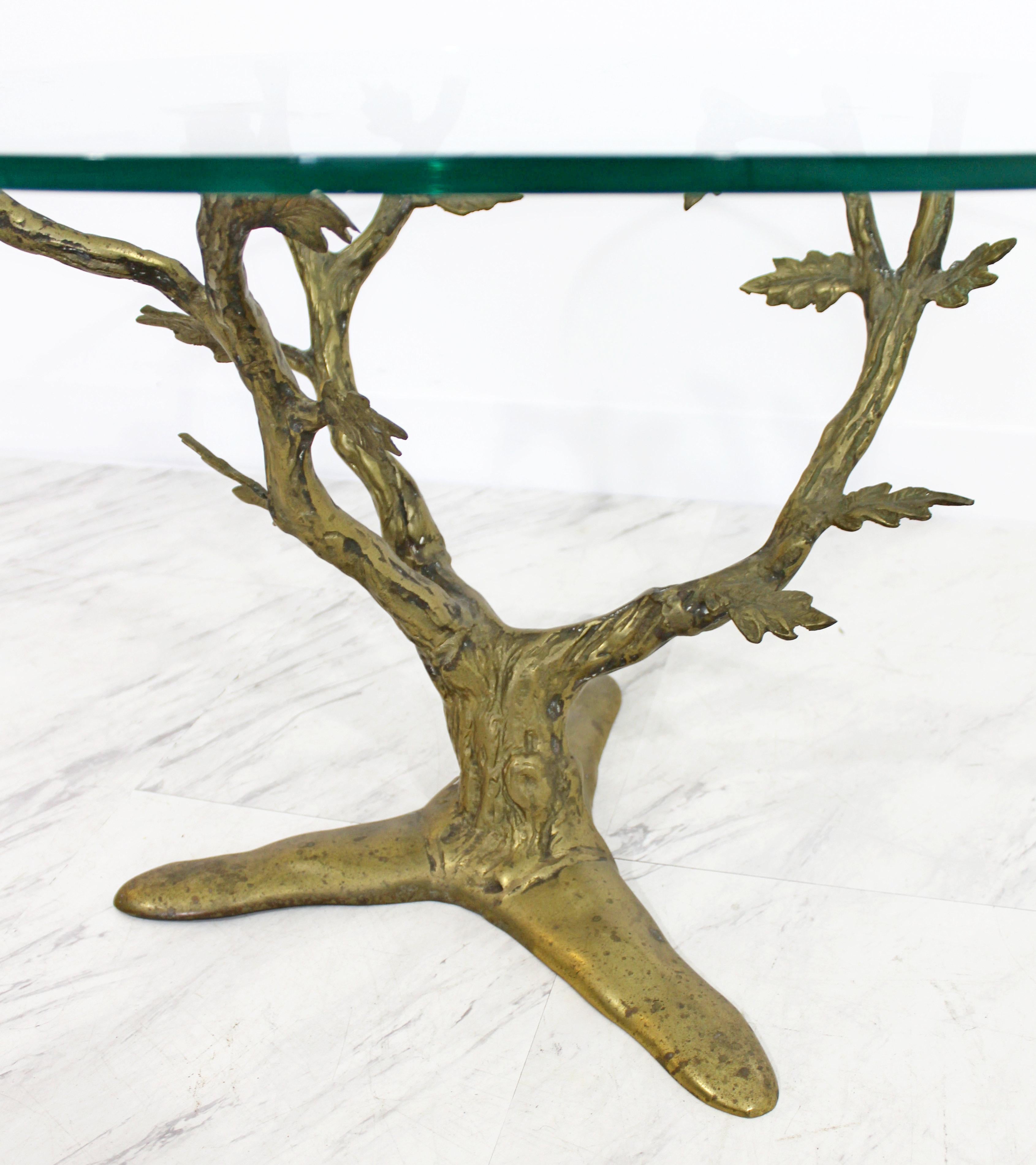 Modern Art Deco Cast Bronze Tree Limb Side End Table Brasseuer Attributed 1