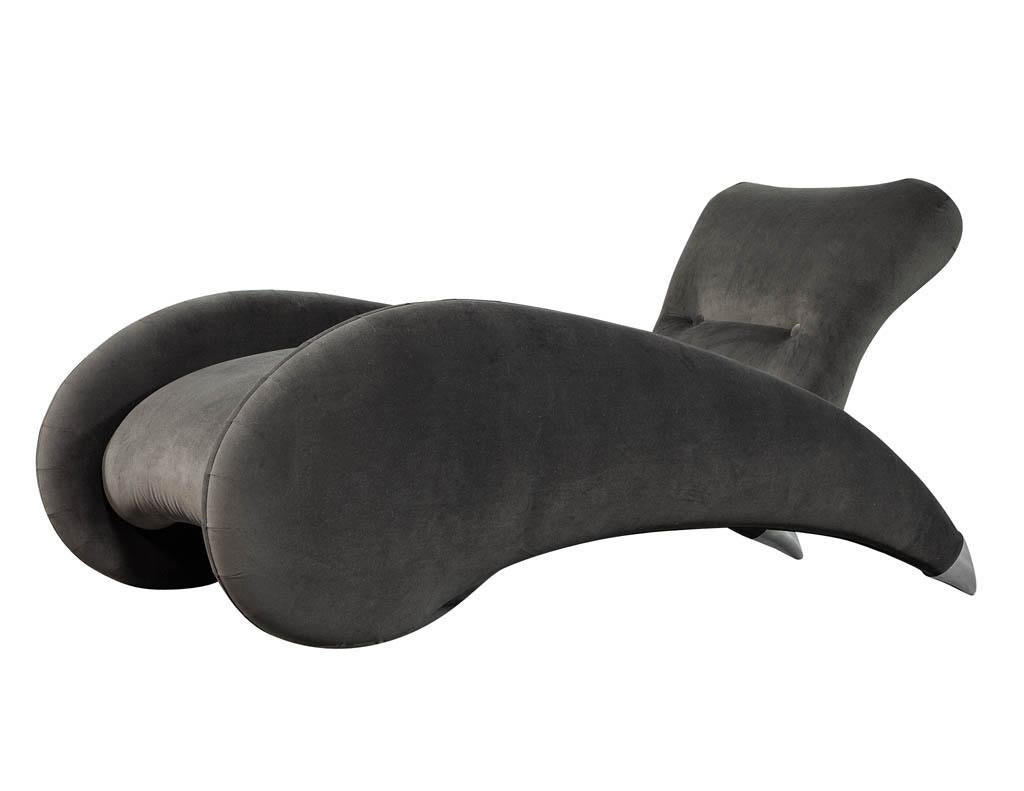 Late 20th Century Modern Art Deco Inspired Chaise Lounge