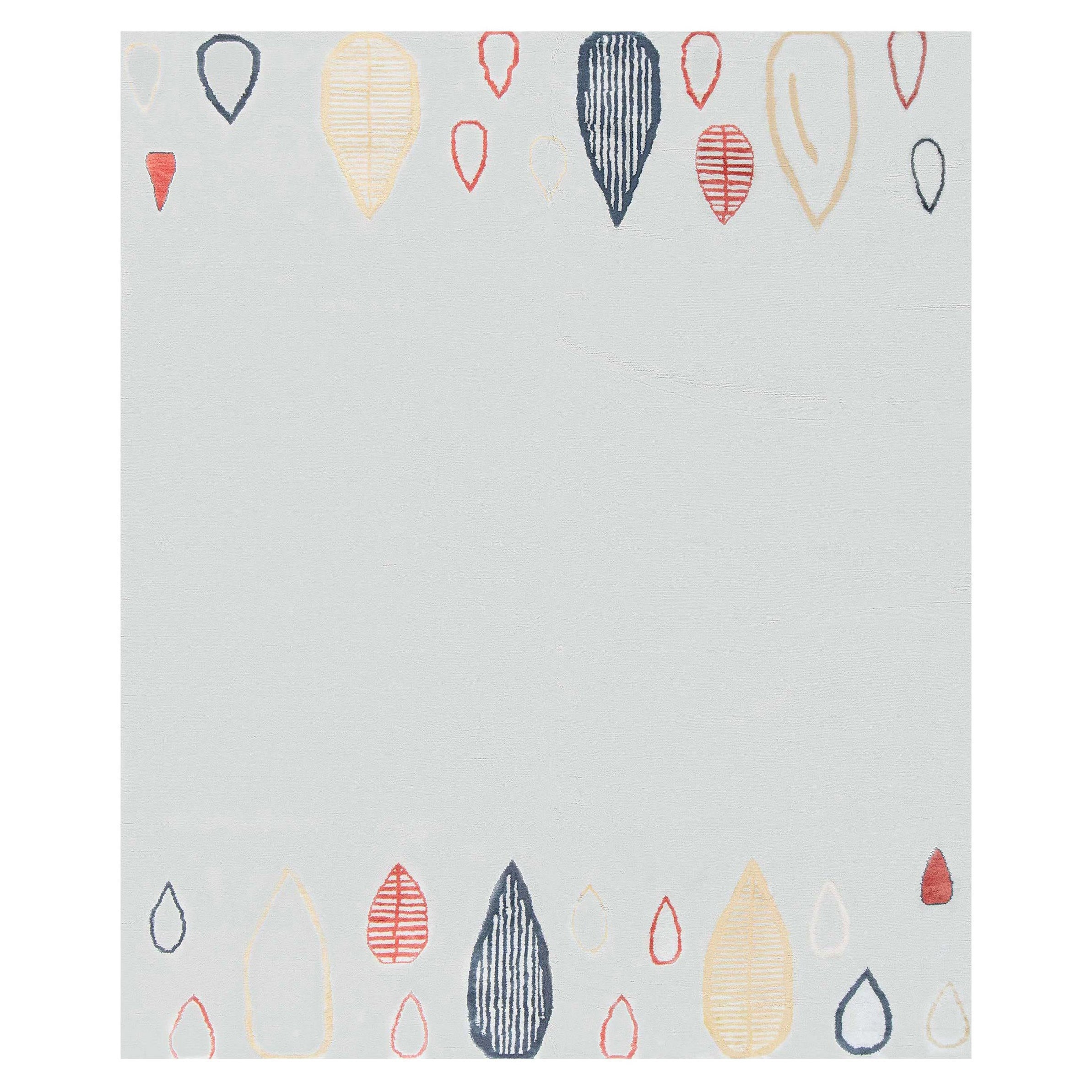 Moderner, vom Art déco inspirierter handgeknüpfter Wollteppich von Doris Leslie Blau im Angebot