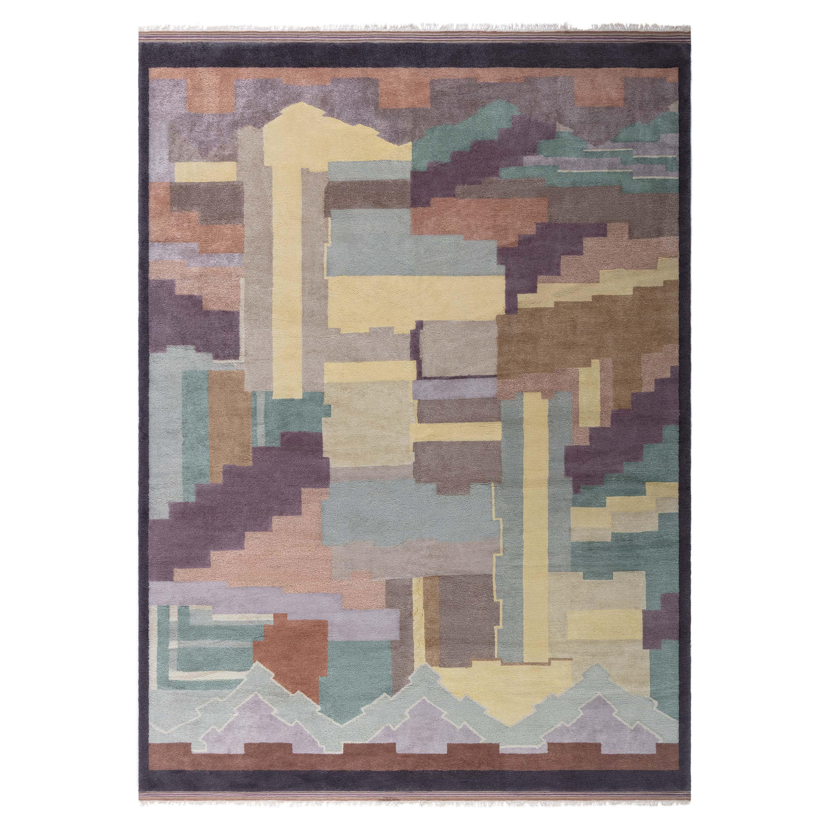 Modern Art Deco Inspired Rug by Doris Leslie Blau For Sale