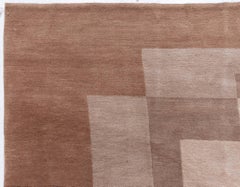 Modern Art Deco-Inspired Tibetan Wool Rug by Doris Leslie Blau
