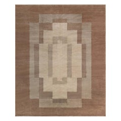 Modern Art Deco-Inspired Tibetan Wool Rug by Doris Leslie Blau