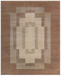 Alfombra moderna de lana tibetana inspirada en el Art Déco, de Doris Leslie Blau