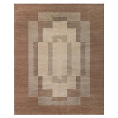 Modern Art Deco-Inspired Tibetan Wool Rug by Doris Leslie Blau