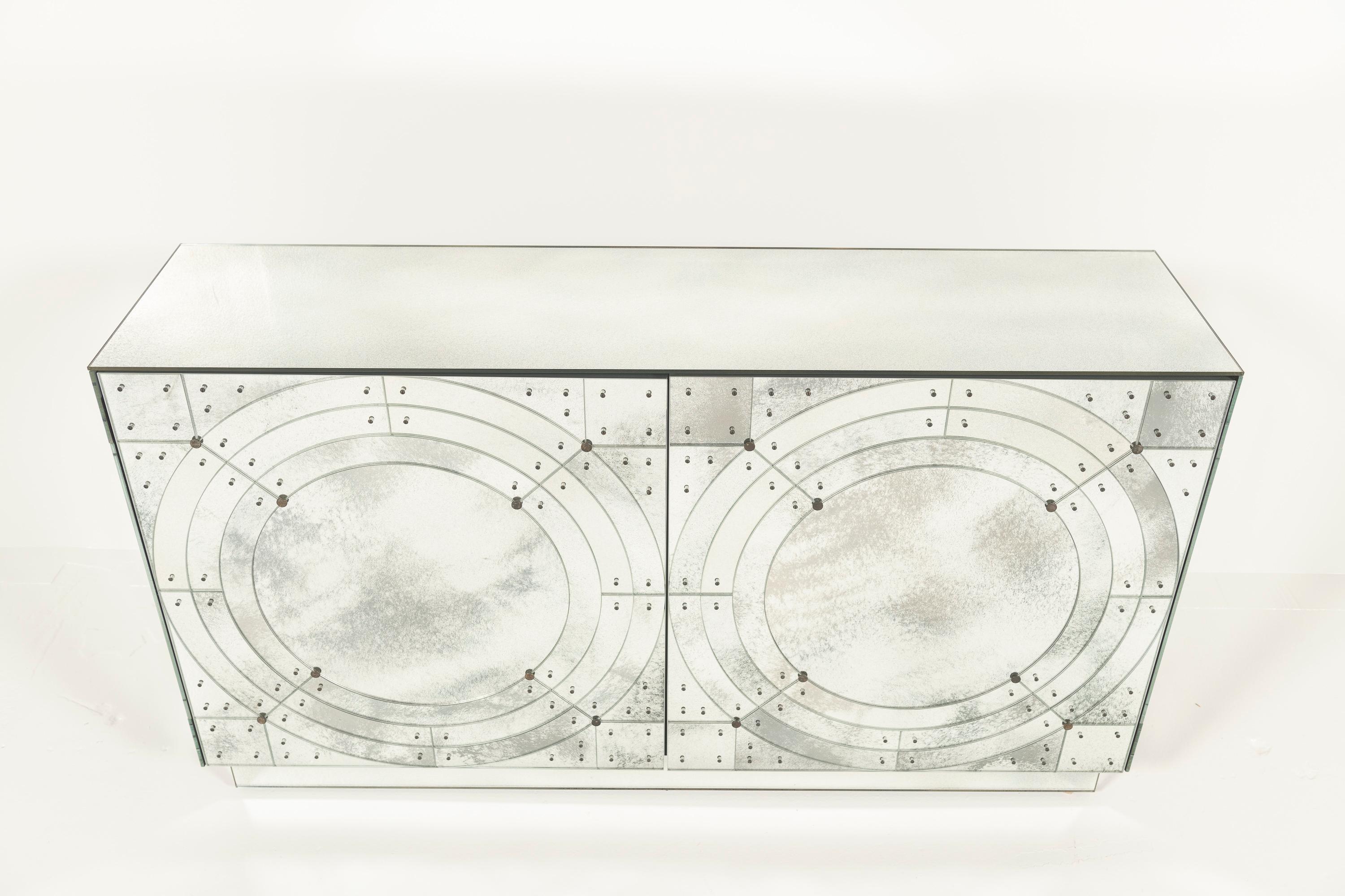 Modern Art Deco Orbital Credenza by Lorin Marsh, NYC For Sale 4