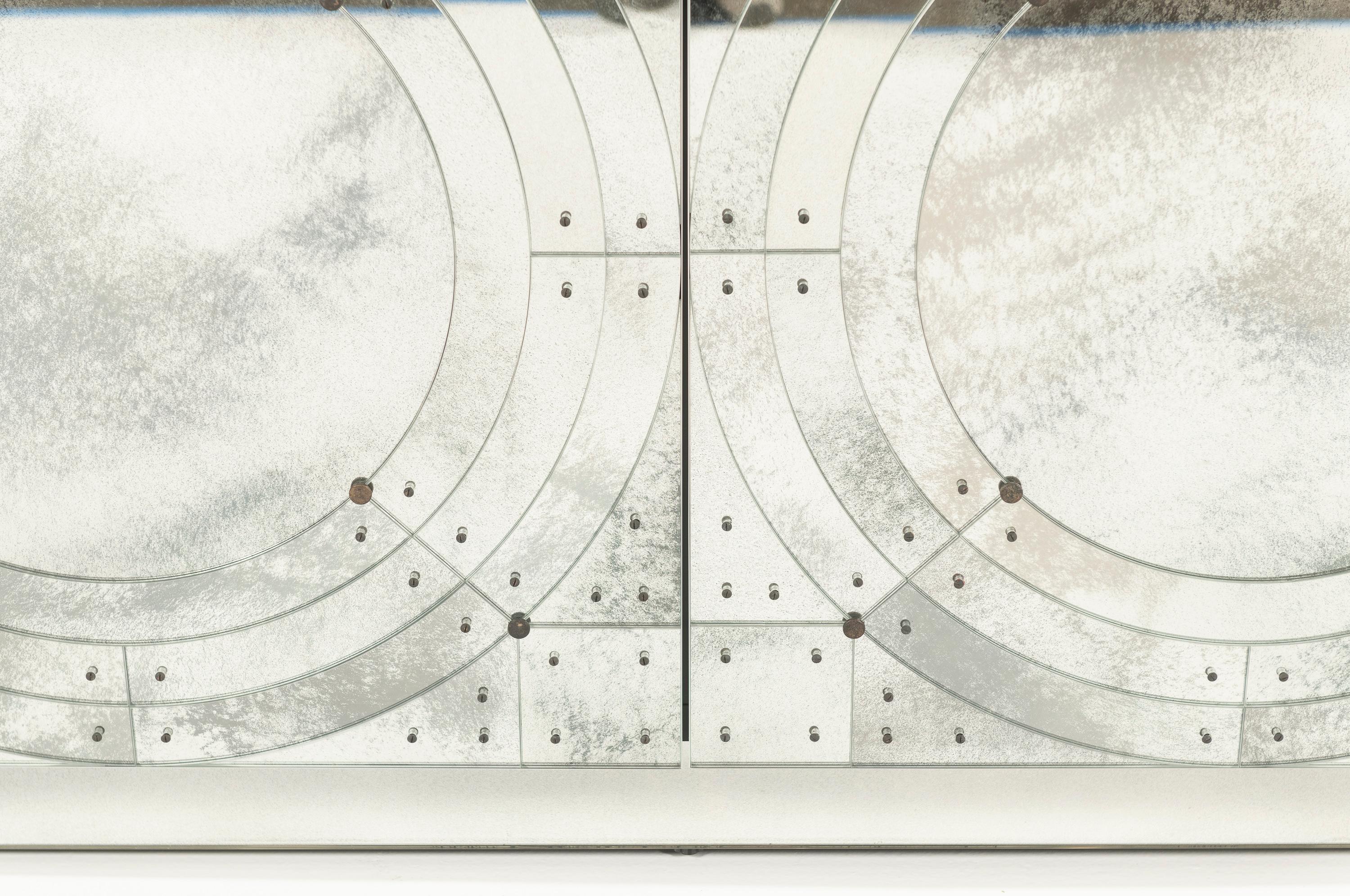 Modern Art Deco Orbital Credenza by Lorin Marsh, NYC For Sale 8