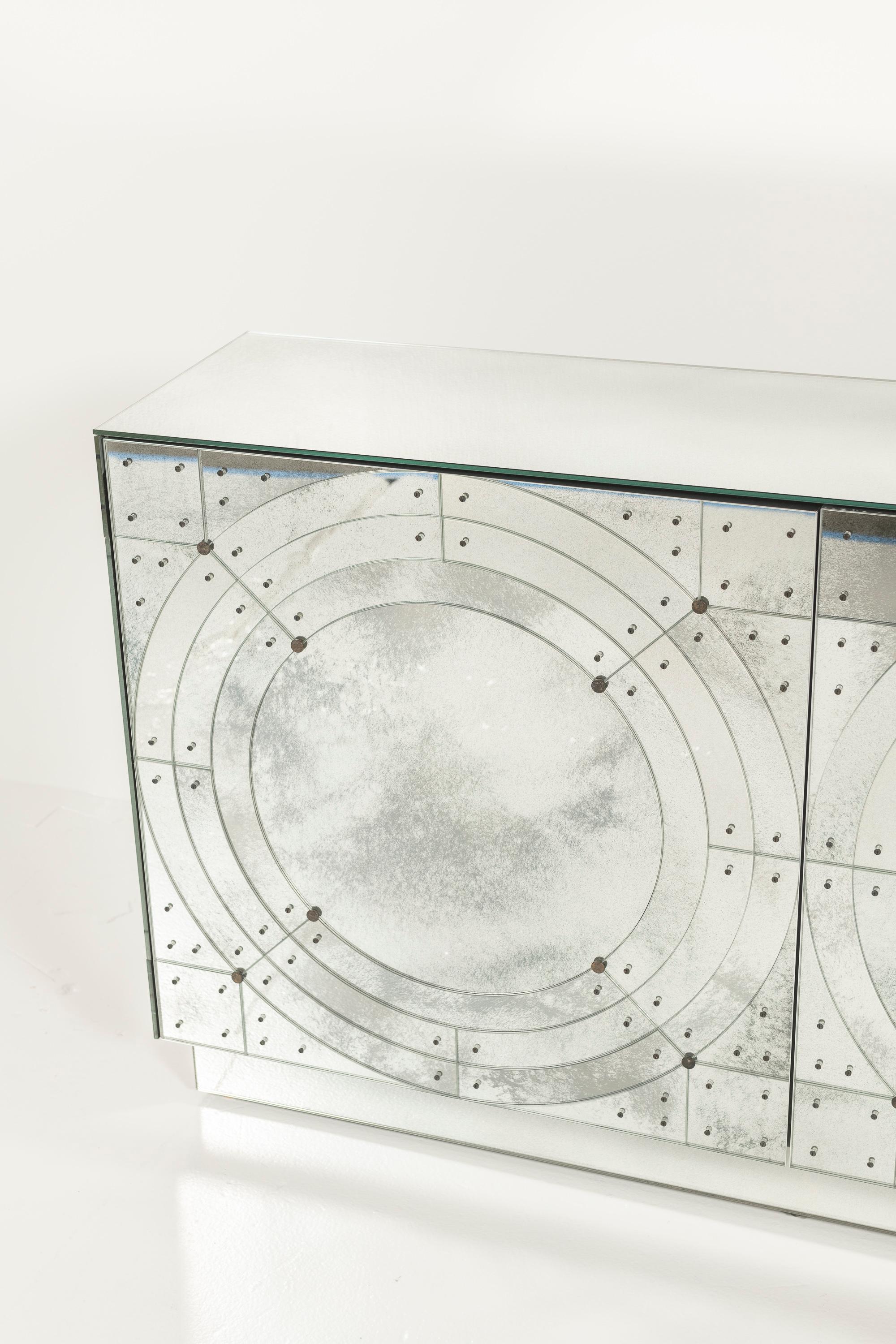 Modern Art Deco Orbital Credenza by Lorin Marsh, NYC For Sale 13