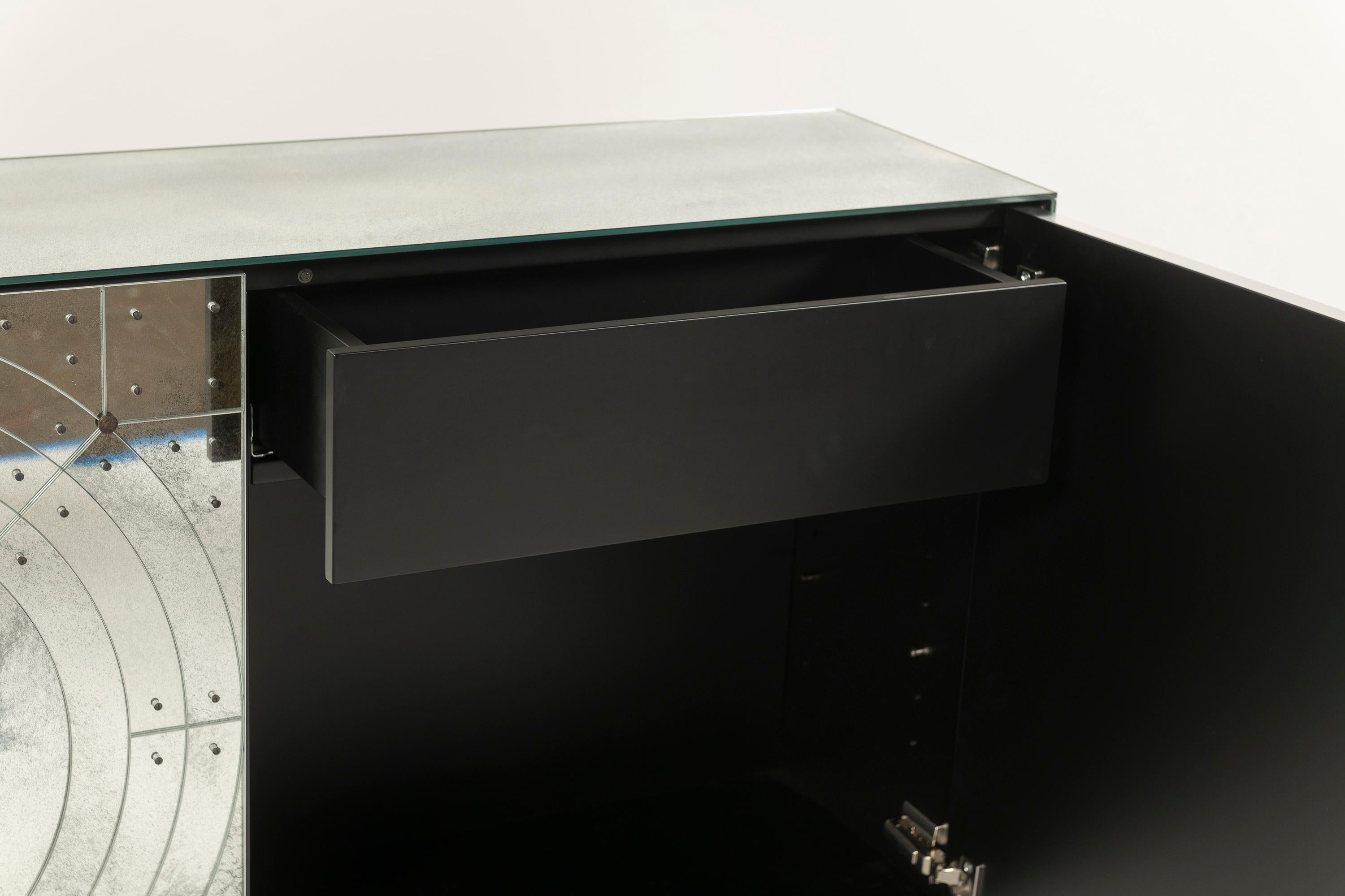 Modern Art Deco Orbital Credenza by Lorin Marsh, NYC In Good Condition For Sale In San Francisco, CA