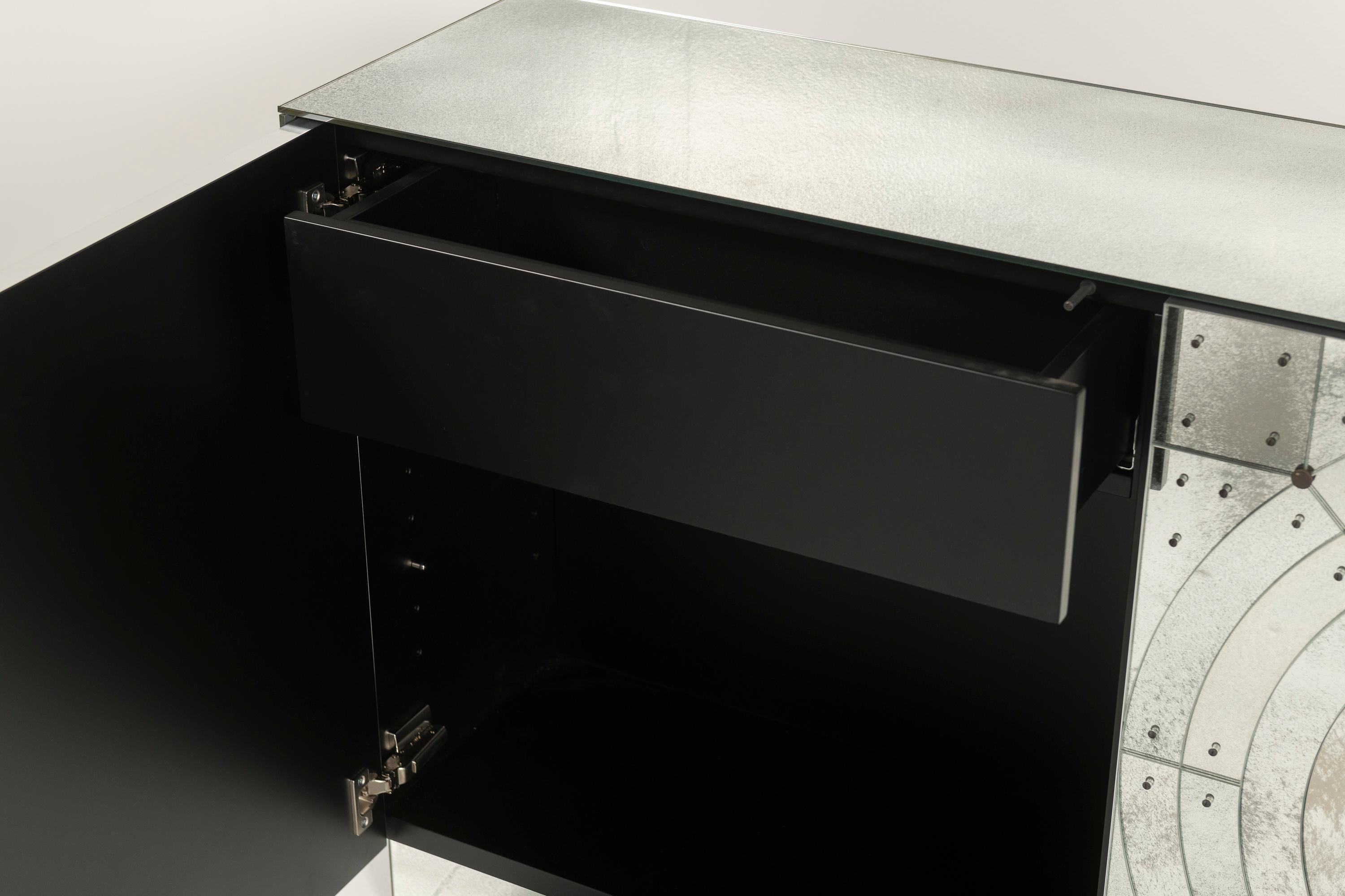 Modern Art Deco Orbital Credenza by Lorin Marsh, NYC For Sale 2