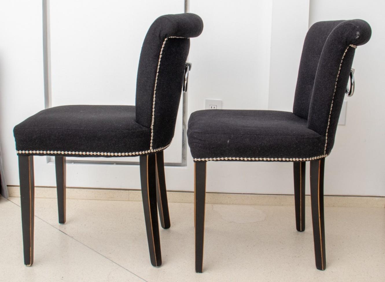 Modern Art Deco Revival Boudoir Chairs, Pair For Sale 1