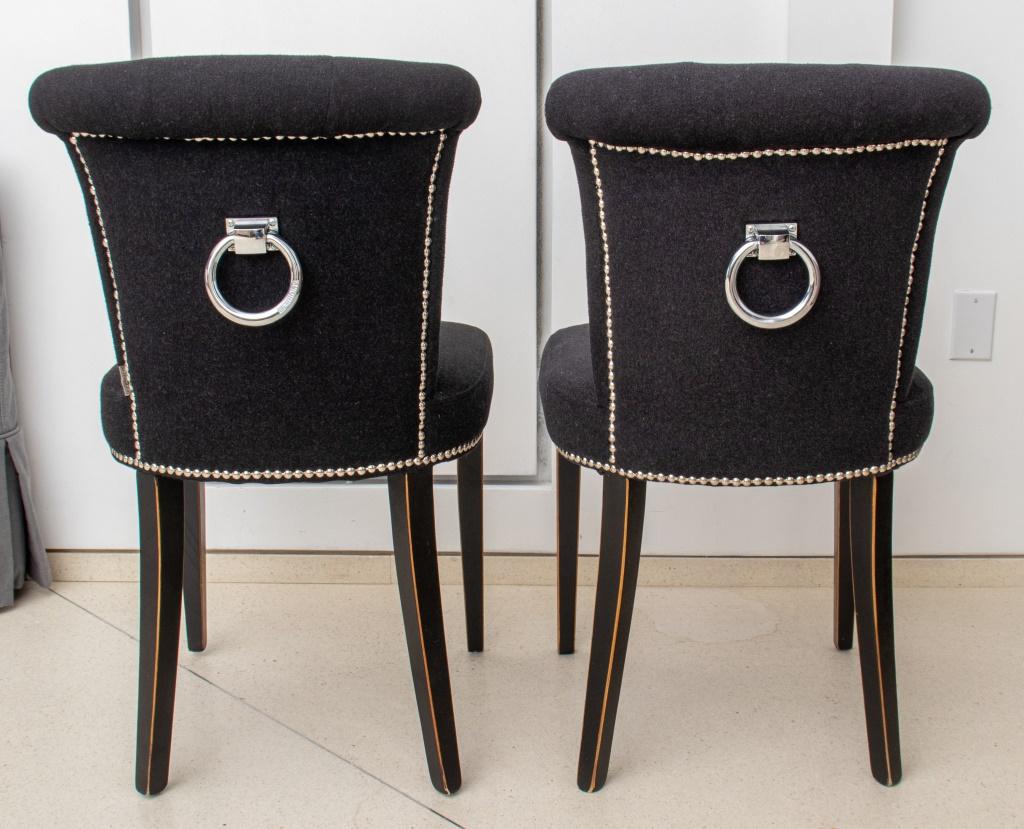 Modern Art Deco Revival Boudoir Chairs, Pair For Sale 3