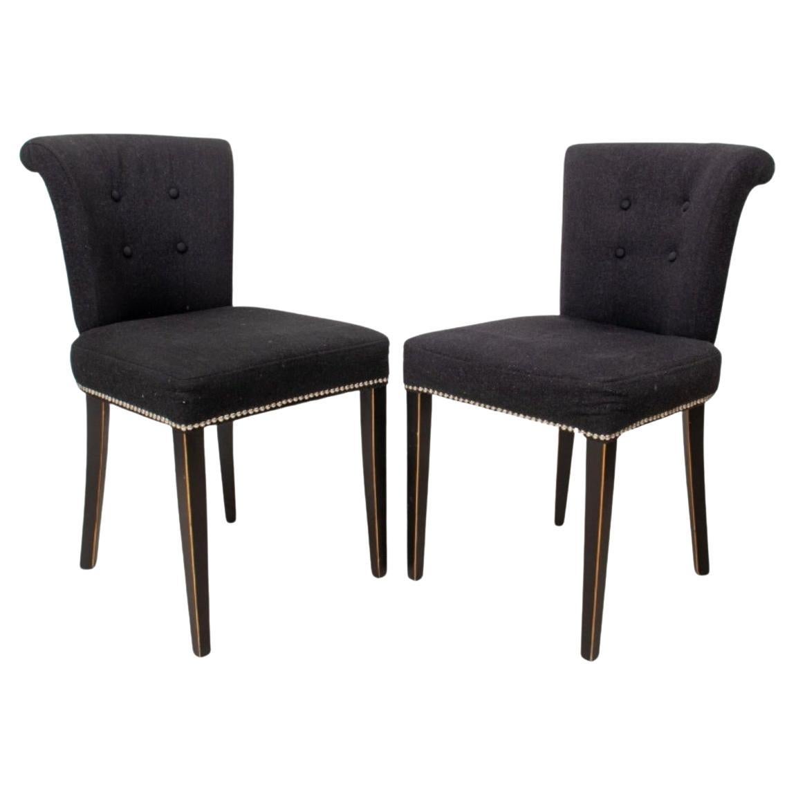 Modern Art Deco Revival Boudoir Chairs, Pair For Sale