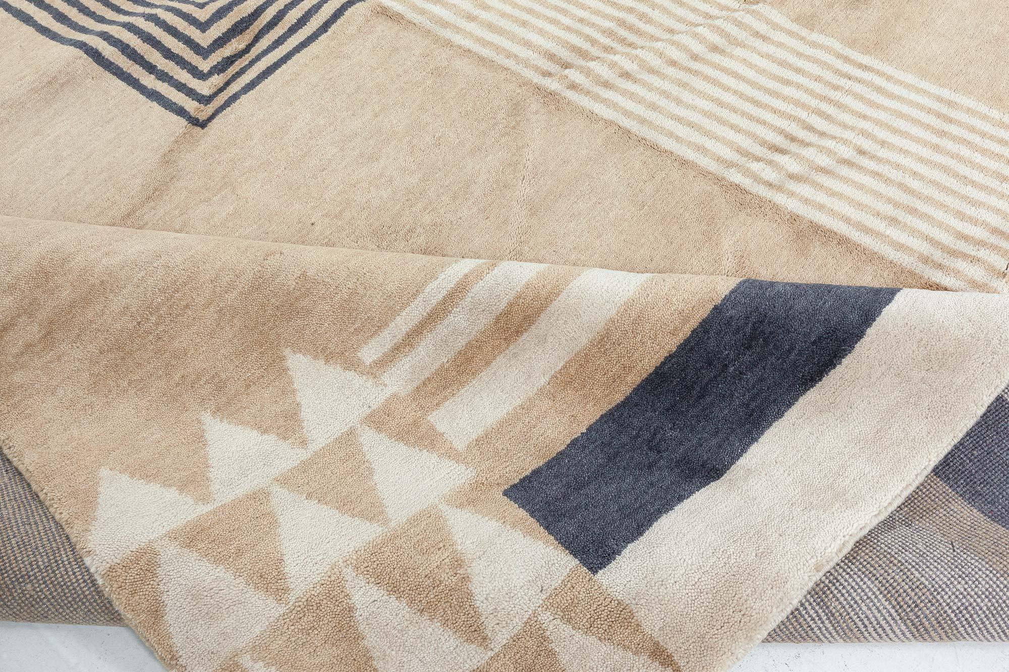Moderner Art-Déco-Teppich von Doris Leslie Blau (Wolle) im Angebot