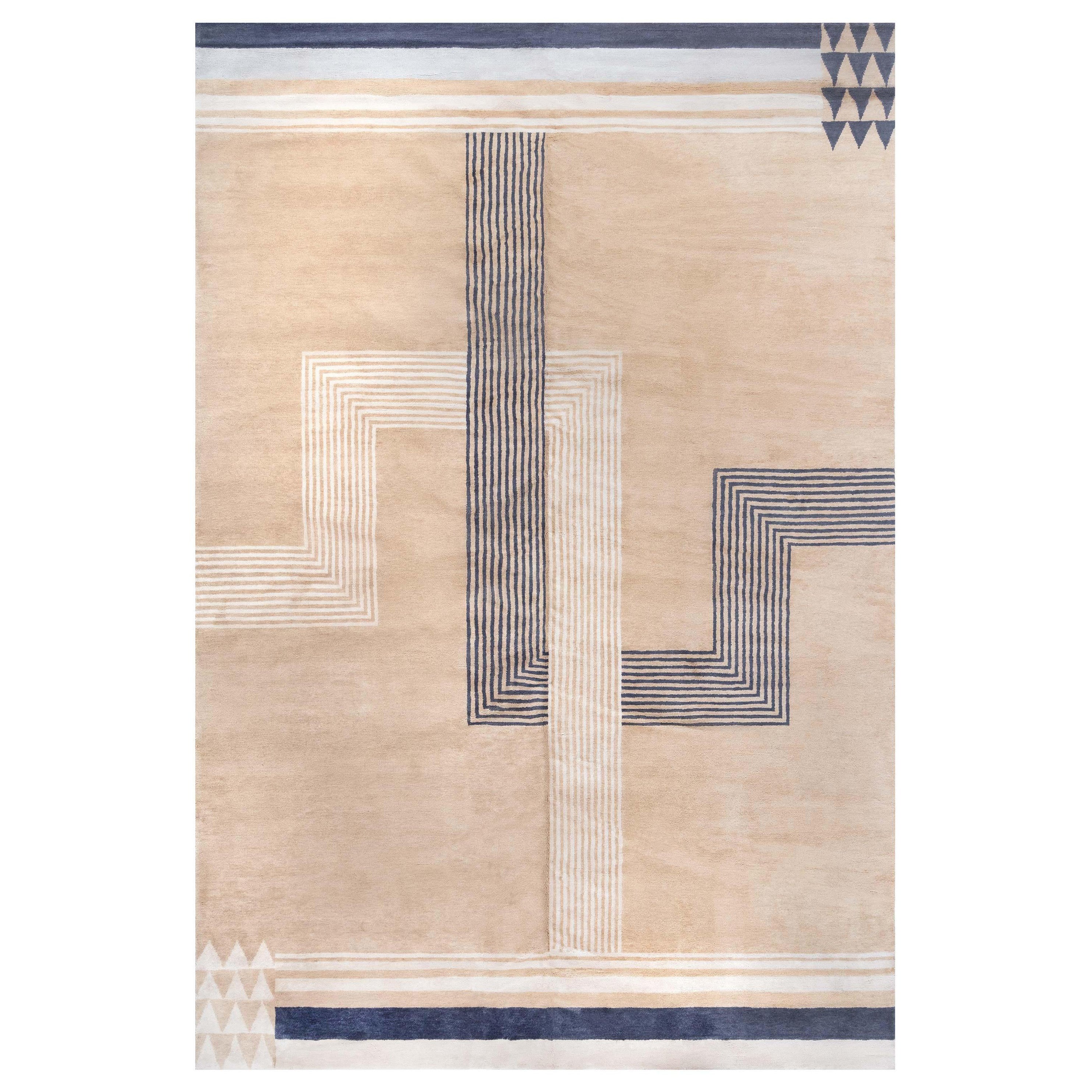 Moderner Art-Déco-Teppich von Doris Leslie Blau im Angebot