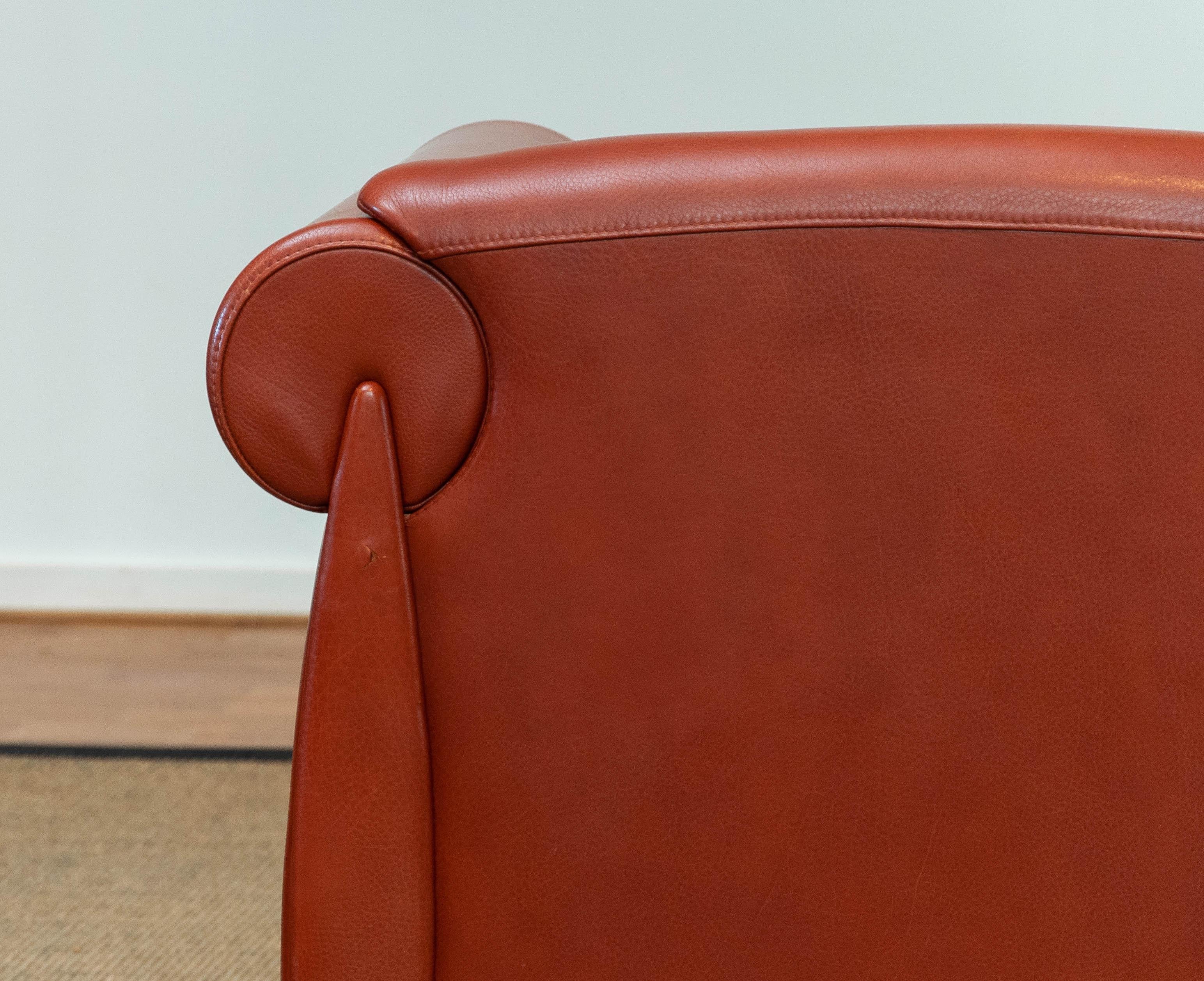 Modern Art Deco Sofa By Klaus Wettergren For Q Production Cognac