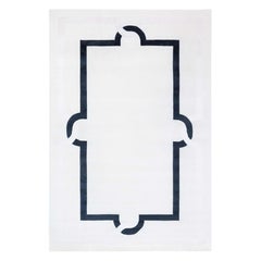 Modern Art Deco Style Black and White Rug by Doris Leslie Blau