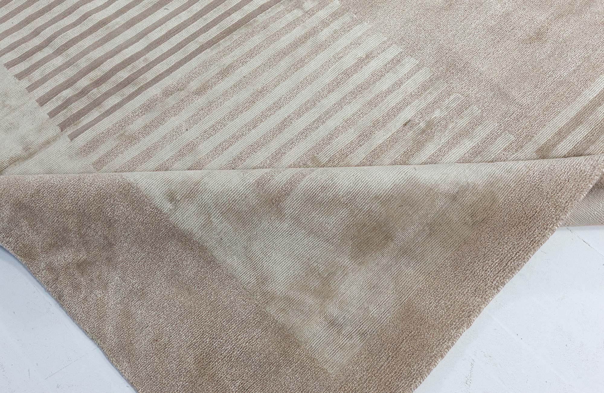 Tappeto tibetano in stile Art Deco moderno annodato a mano in seta e lana da Doris Leslie Blau in vendita 2