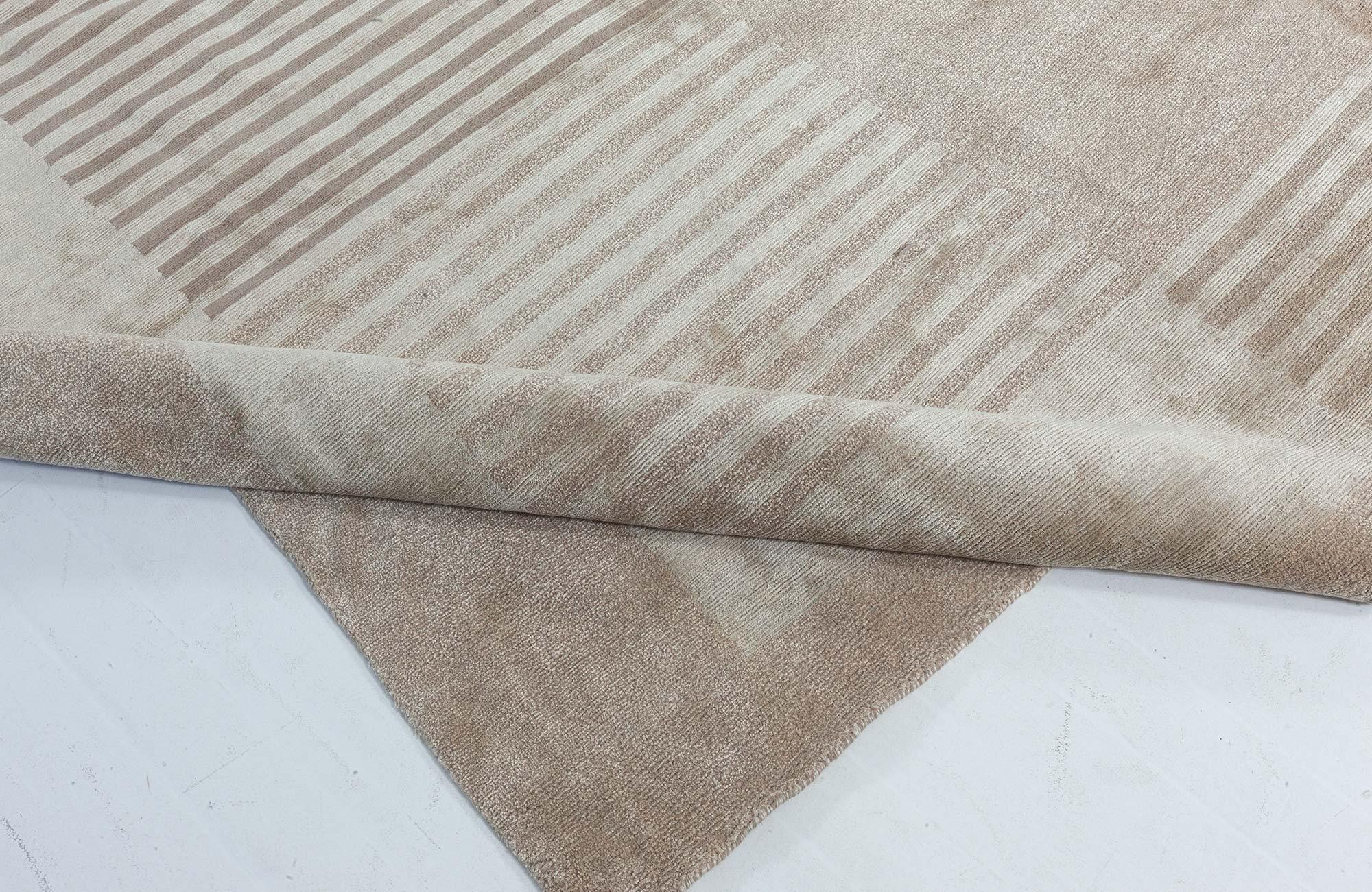 Tappeto tibetano in stile Art Deco moderno annodato a mano in seta e lana da Doris Leslie Blau in vendita 1