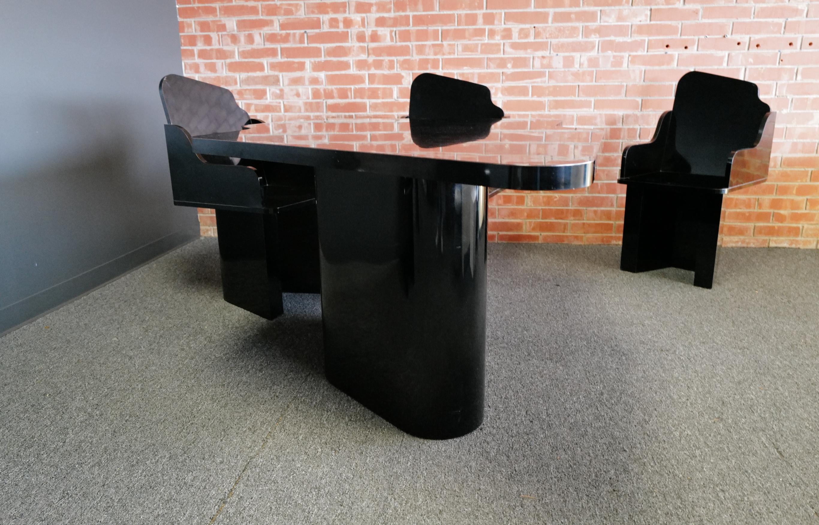 American Modern Art Dining Table and Chairs For Sale