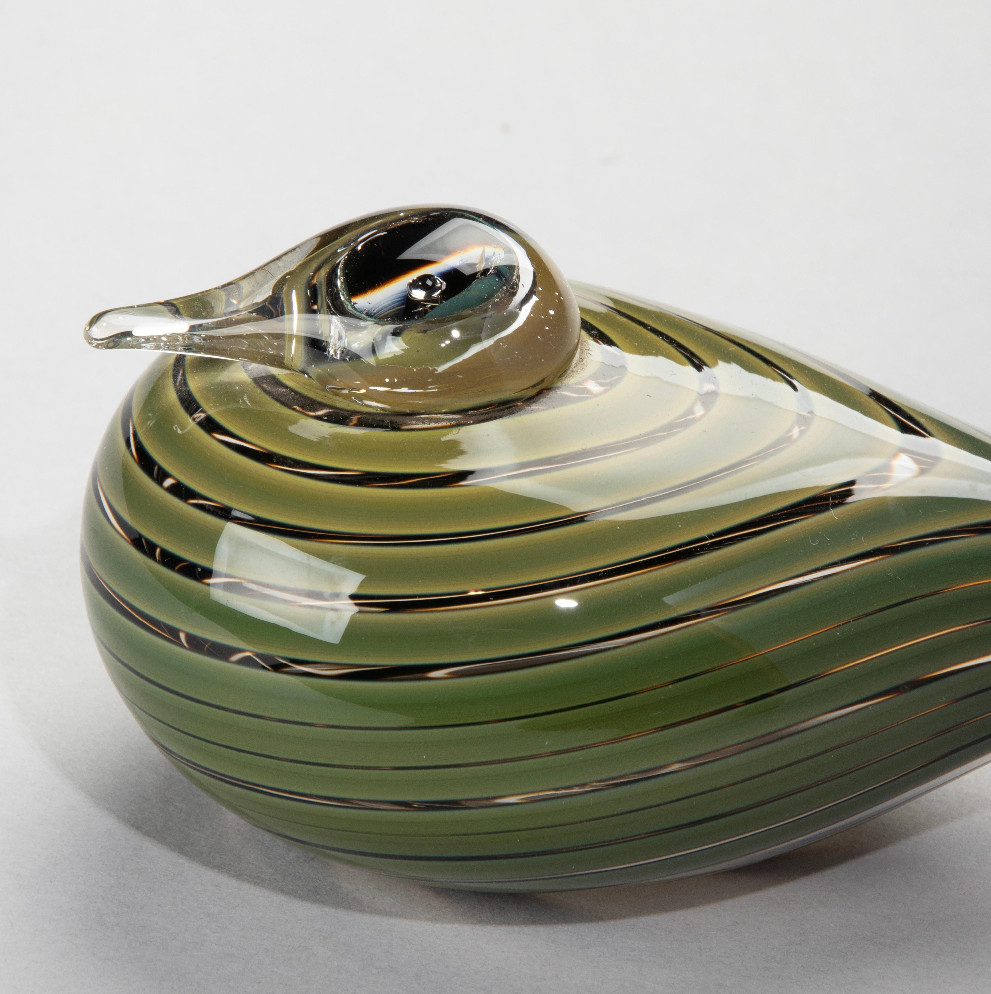 Late 20th Century Modern Art Glass Bird by Oiva Toikka for Nuutajärvi Notsjõ