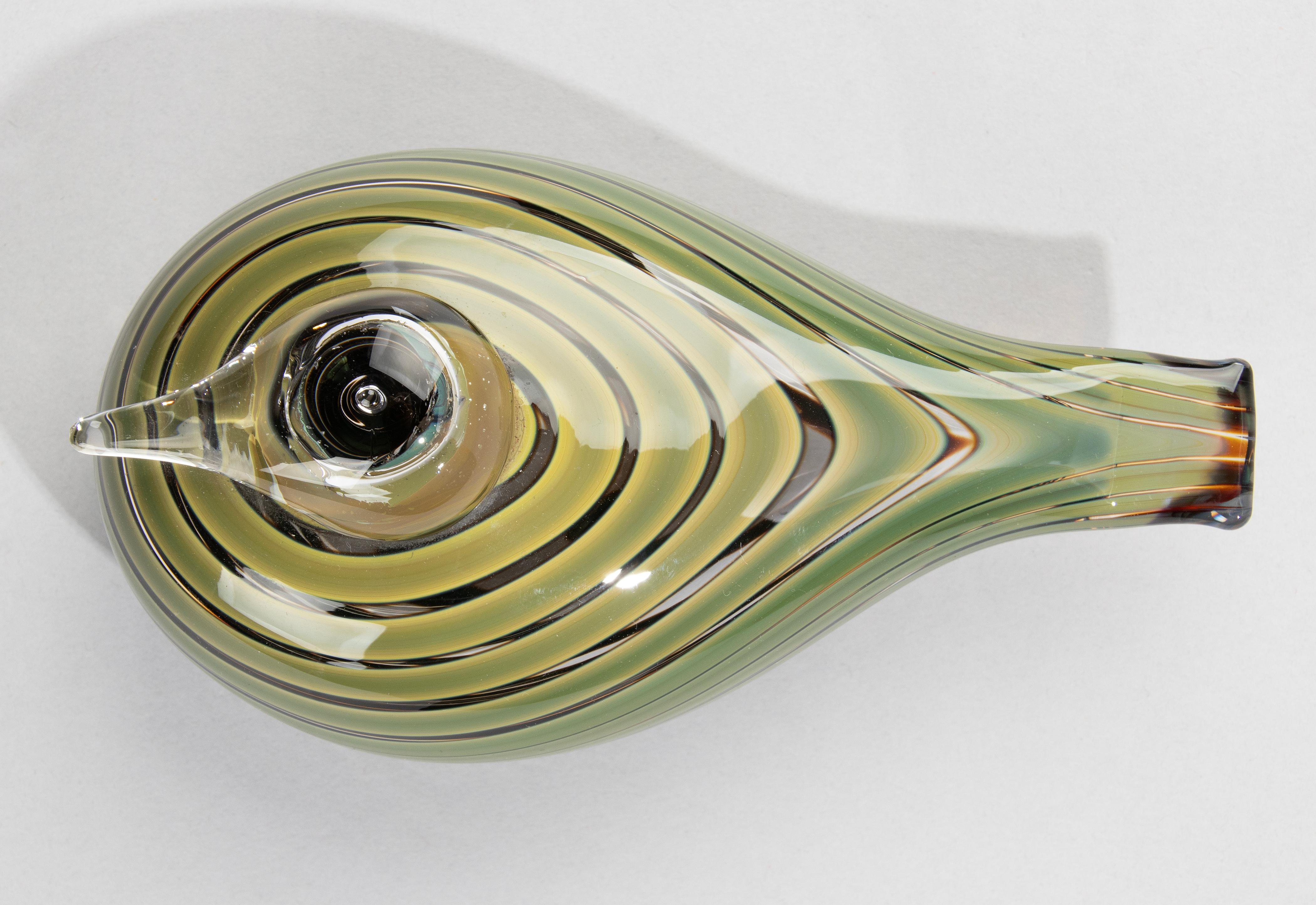 Modern Art Glass Bird by Oiva Toikka for Nuutajärvi Notsjõ 2