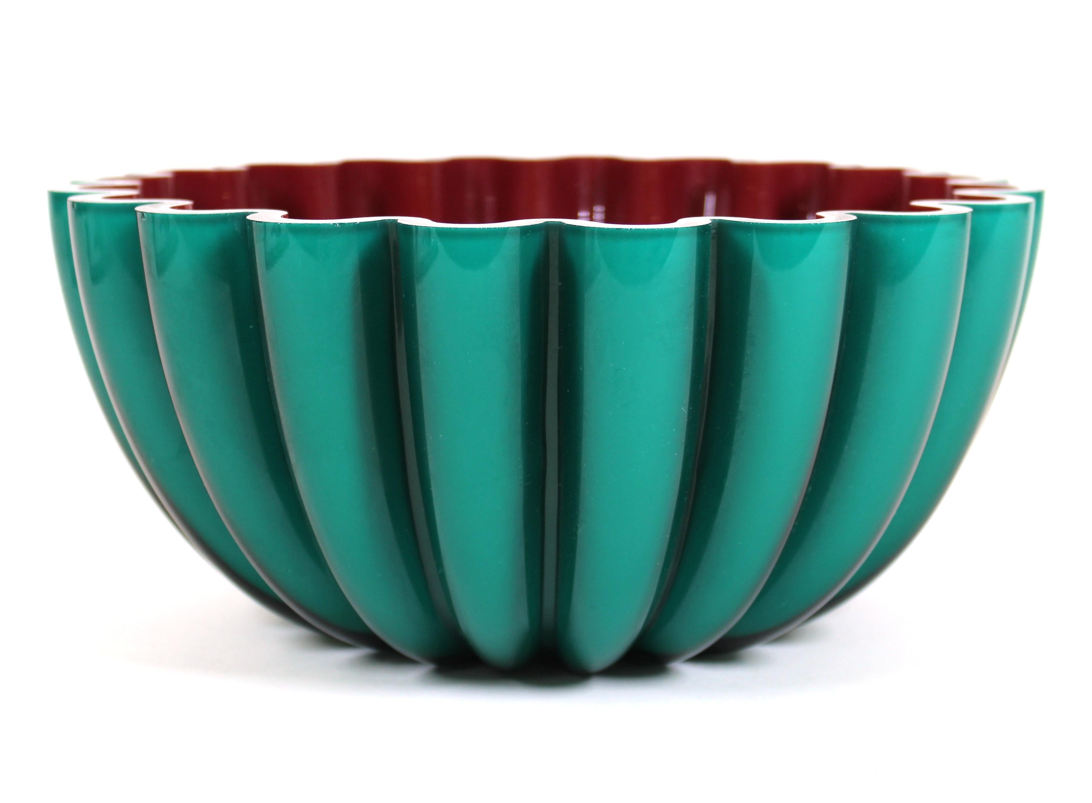 Modern Art Glass Bowl in Cased Glass 4