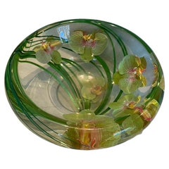 Modern Art Glass Bowl Inlaid Orchards