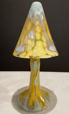 Modern Art Glass Lamp And Shade By Jean Luc Gambier