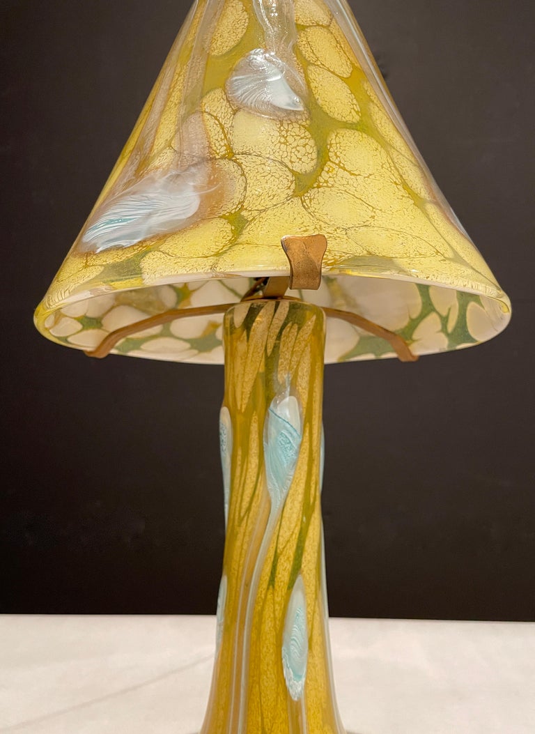 Modern Art Glass Mushroom Form Lamp For Sale at 1stDibs