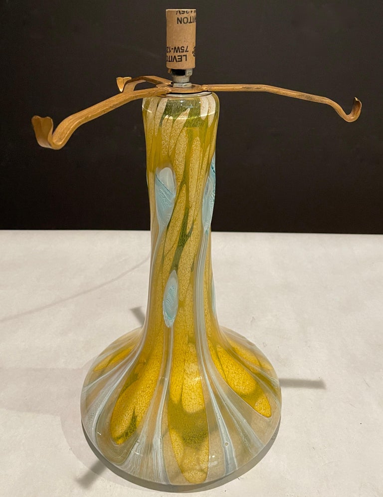 Modern Art Glass Mushroom Form Lamp For Sale at 1stDibs