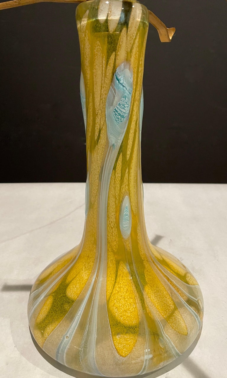 Modern Art Glass Mushroom Form Lamp For Sale at 1stDibs