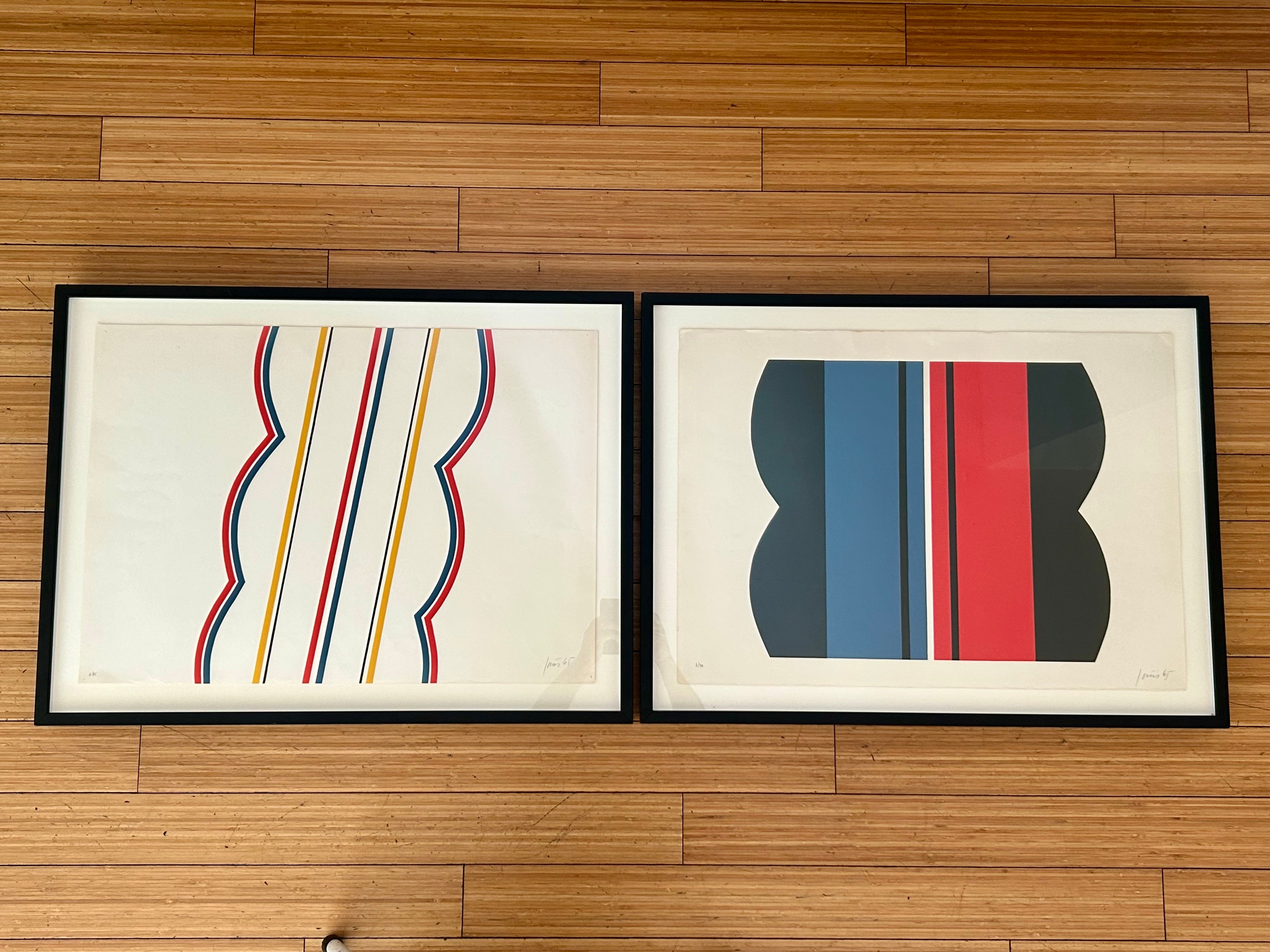 Modern Art Screen Prints Winfred Gaul Galleria Del Positano Italy en vente