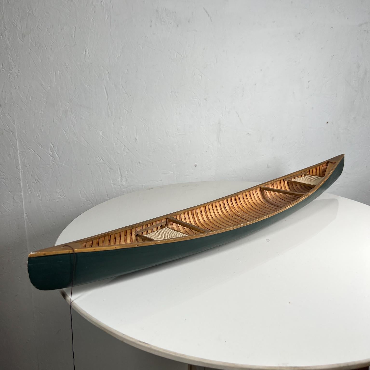Modern Art Sculpture Collectible Miniature Wooden Canoe Model 6