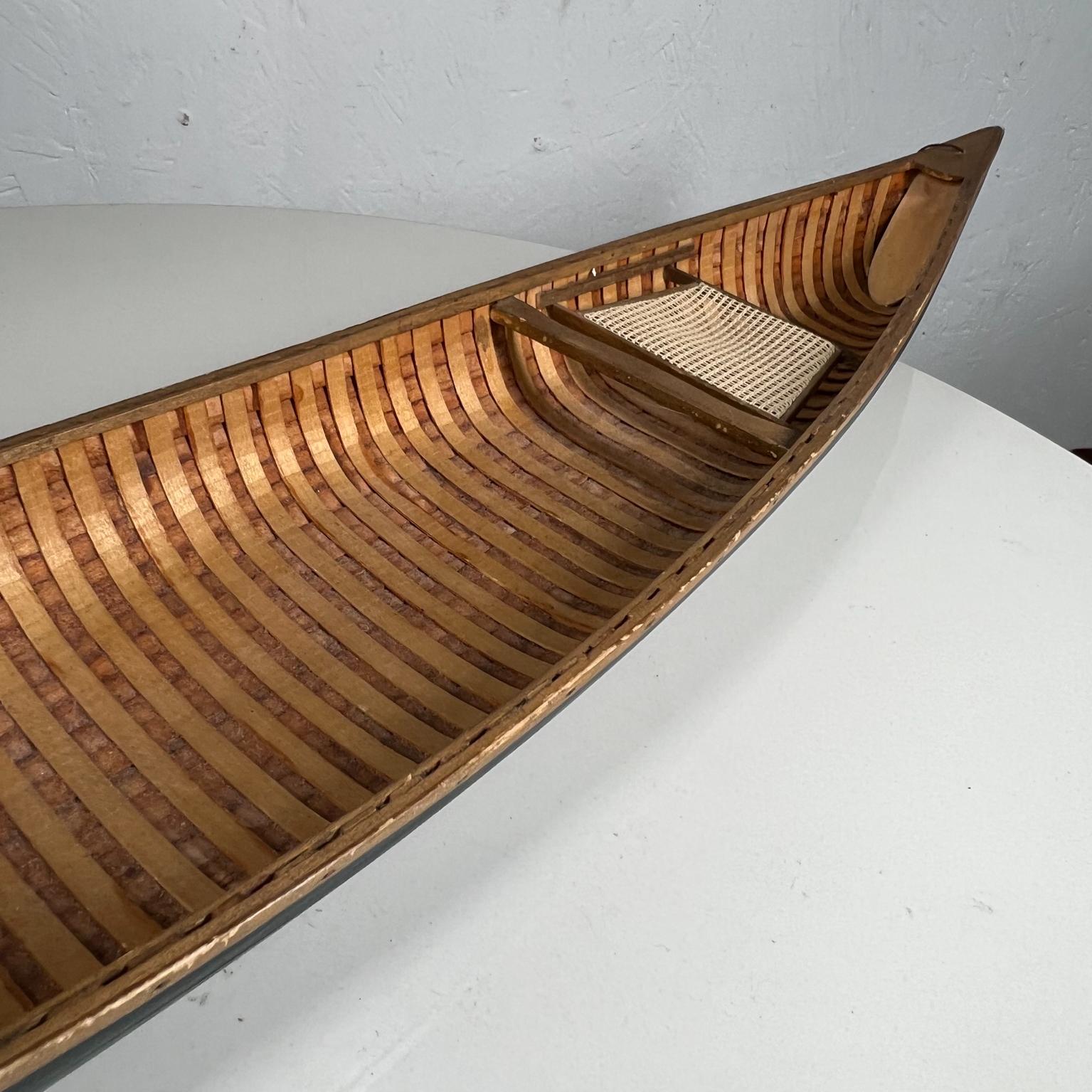 Modern Art Sculpture Collectible Miniature Wooden Canoe Model 1
