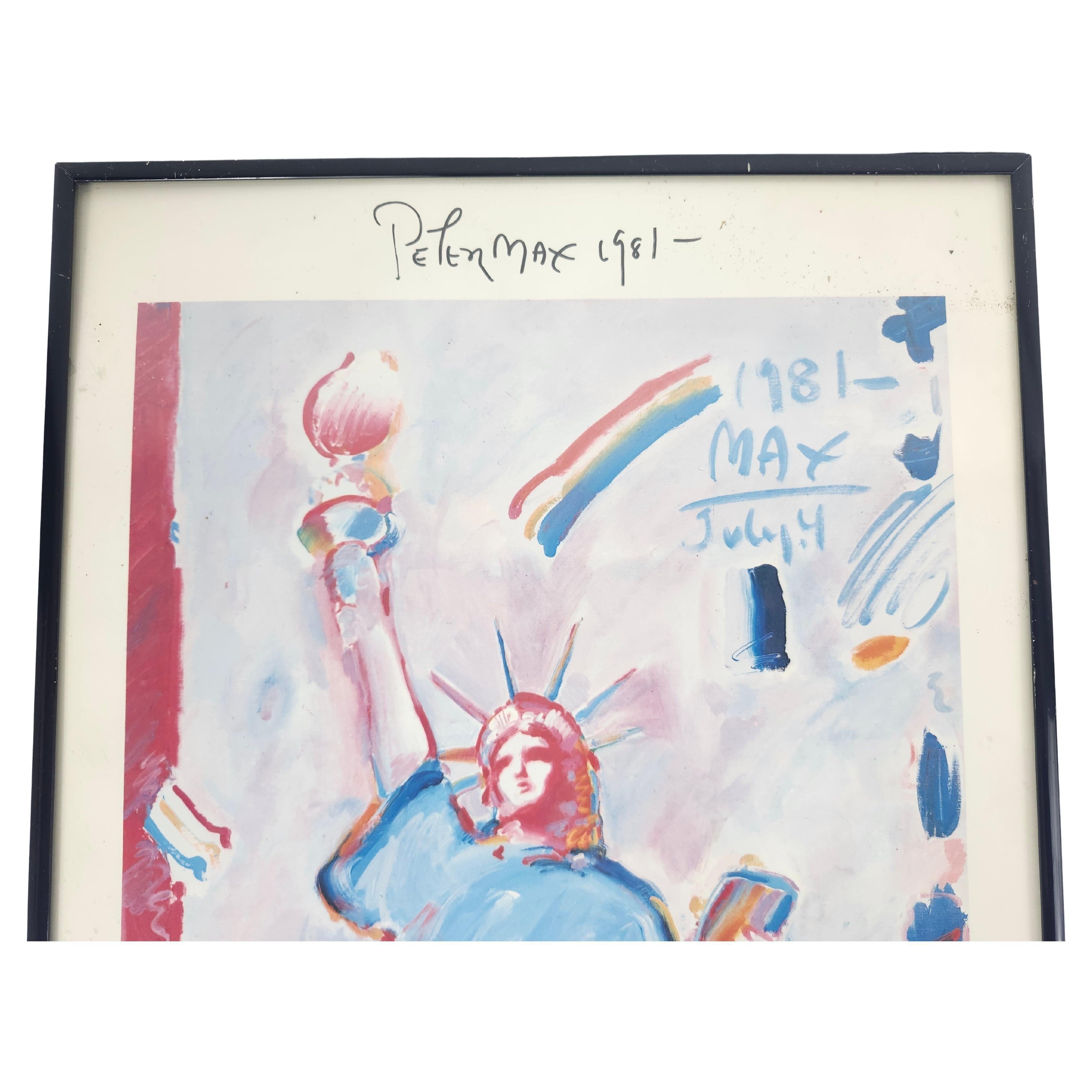 Moderno Stampa d'arte moderna firmata Liberty di Peter Max in vendita