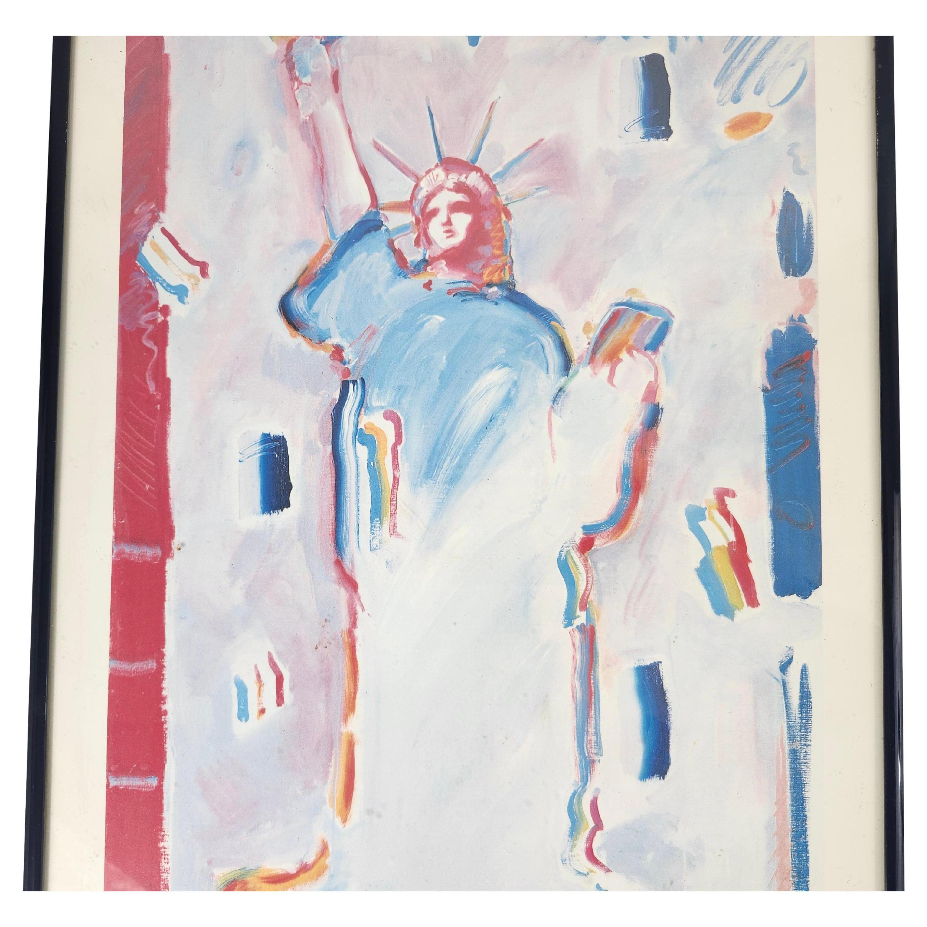 Americano Stampa d'arte moderna firmata Liberty di Peter Max in vendita