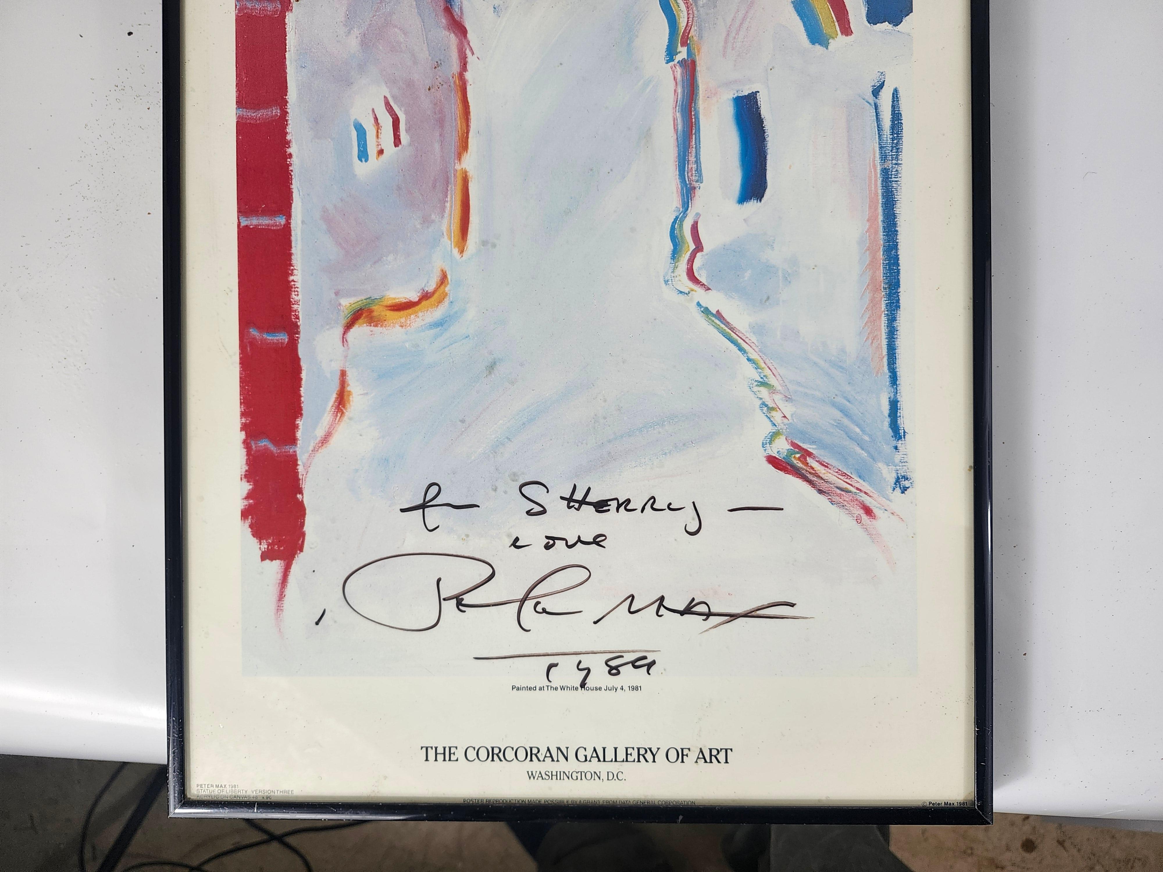 Metallo Stampa d'arte moderna firmata Liberty di Peter Max in vendita